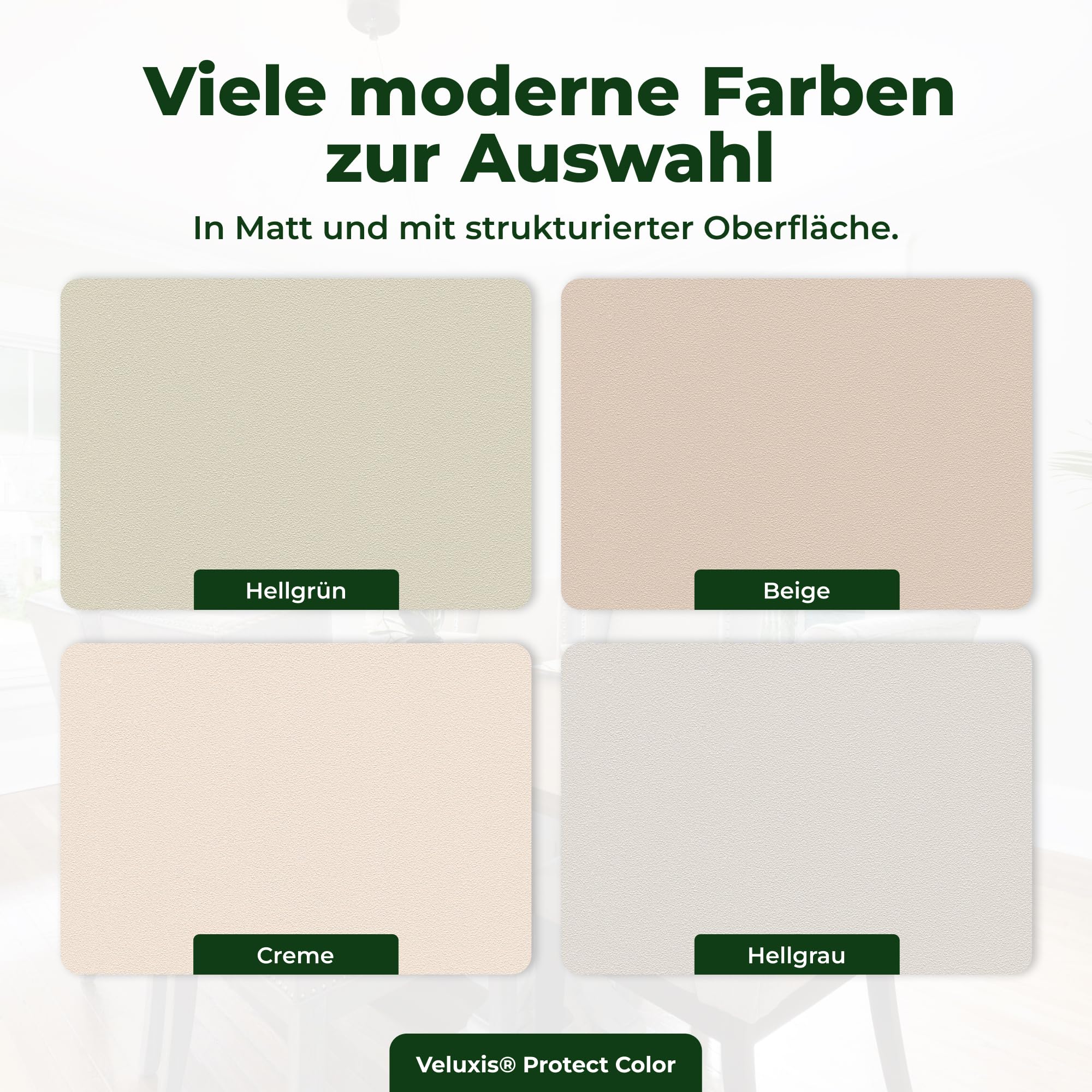 Vliestapete 4er-Set PROTECT COLOR Beige – 10,05 m × 0,53 m | kein Anstrich notwendig, kratz- & stoßfest, rissüberbrückend, Made in Germany