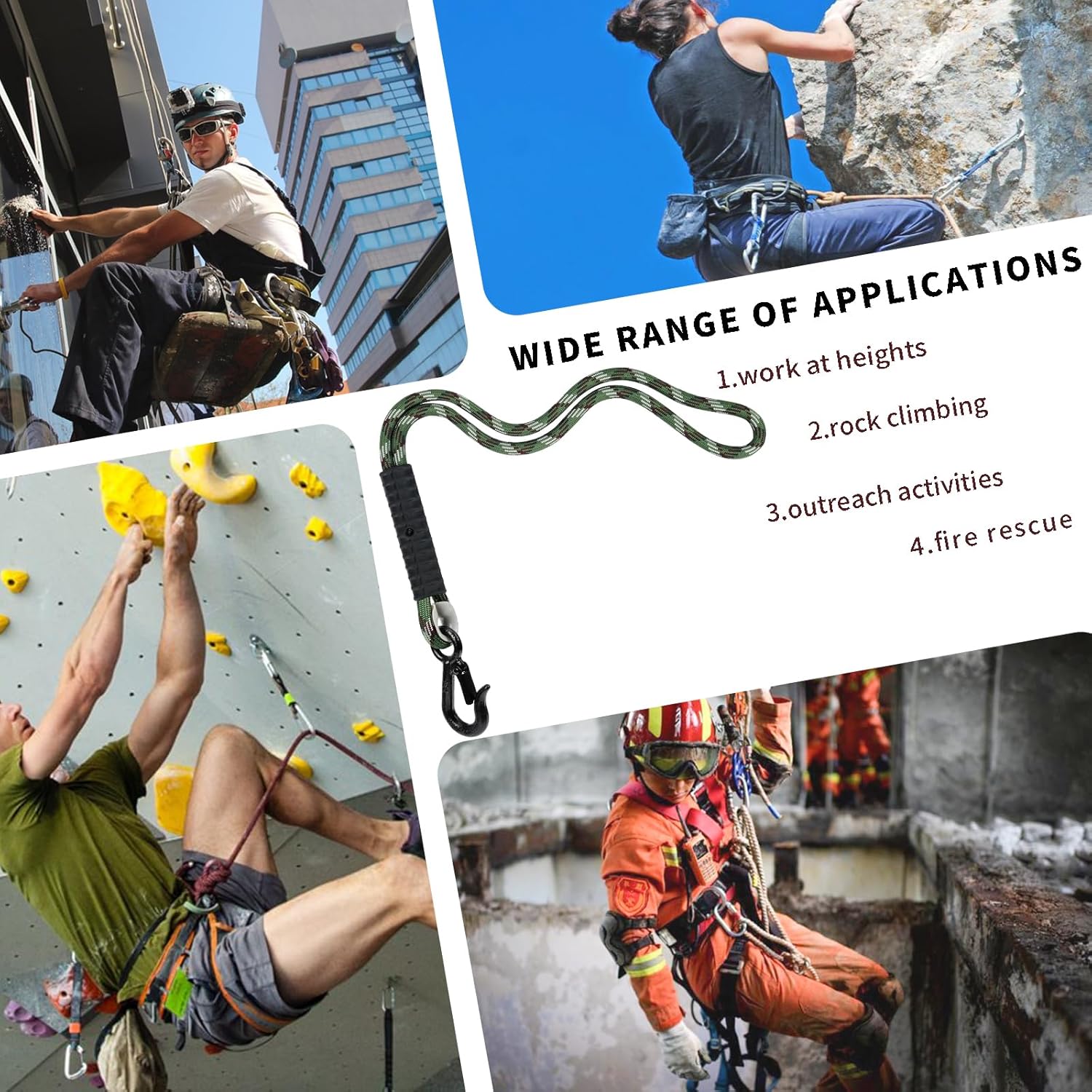 2-Pack Camouflage Swing Ropes: 47" Heavy Duty Straps with Comfort Grip & Snap Hooks for Outdoor Tree Swings, Hammocks, and Aerial Yoga