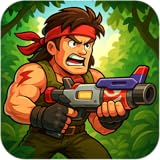 レトロ 銃のゲーム - 横スクロール2Dガンシューティング シューティングゲーム