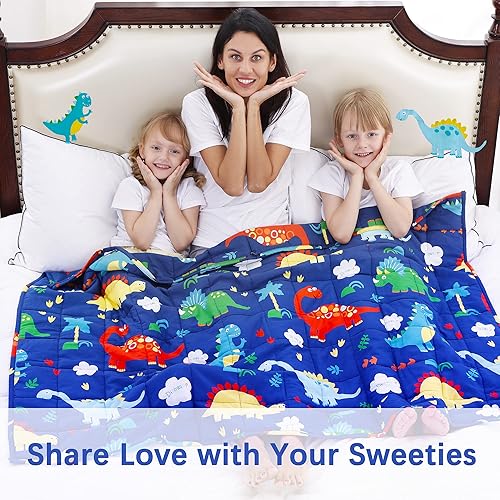 Miniatura 6 de Manta ponderada Rokduk para niño, 2 libras. Edredón ponderado con cuentas de cristal, de 36 x 48 pulgadas, 100% algodón egipcio natural Oeko-Tex,