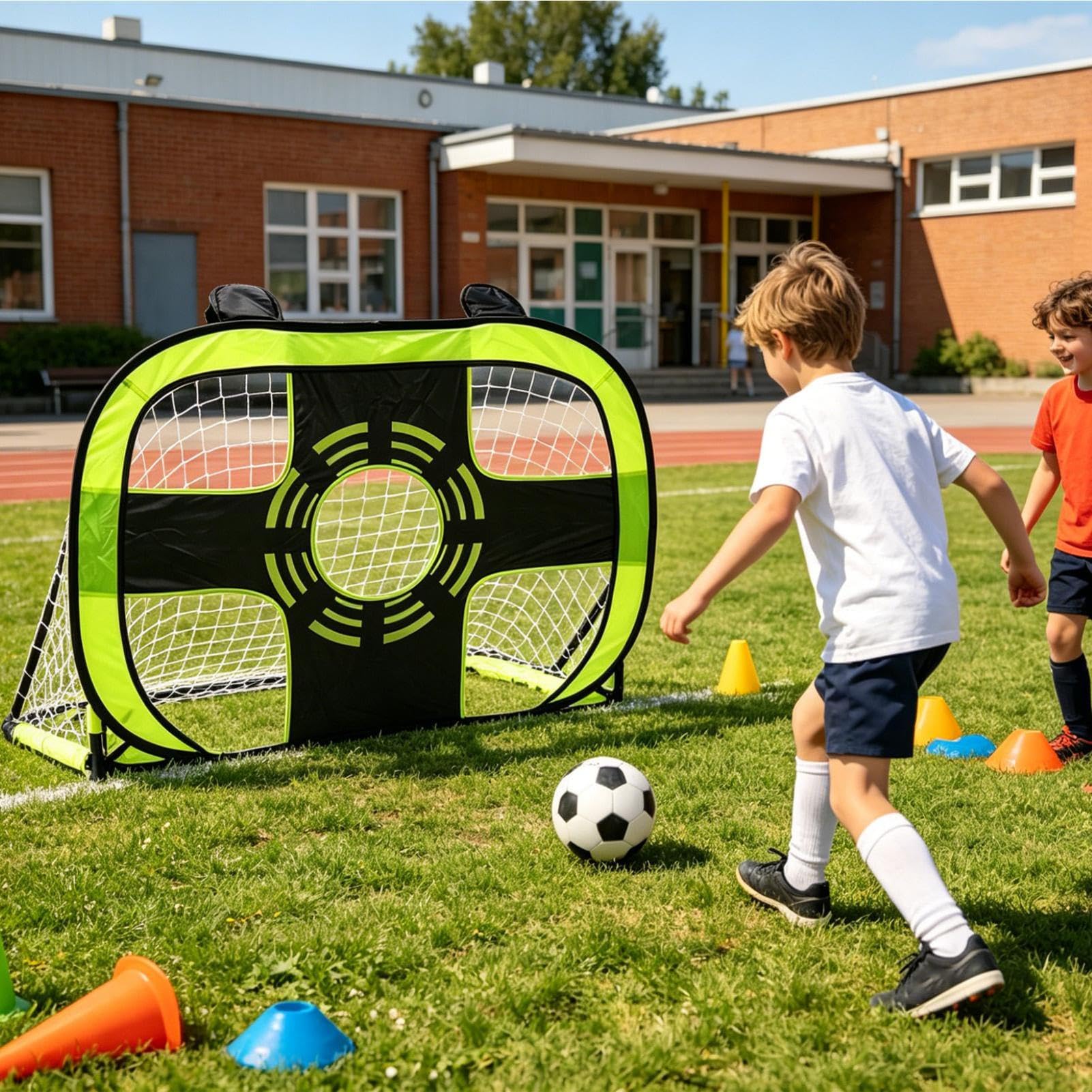 Porta da calcio portatile Bersaglio Pieghevole Per Allenamento Di | Attrezzatura Per Allenamento Di Calcio Ragazzi Bambini Adulti Giardino Esterno Interno Casa Campo Ingresso Porta