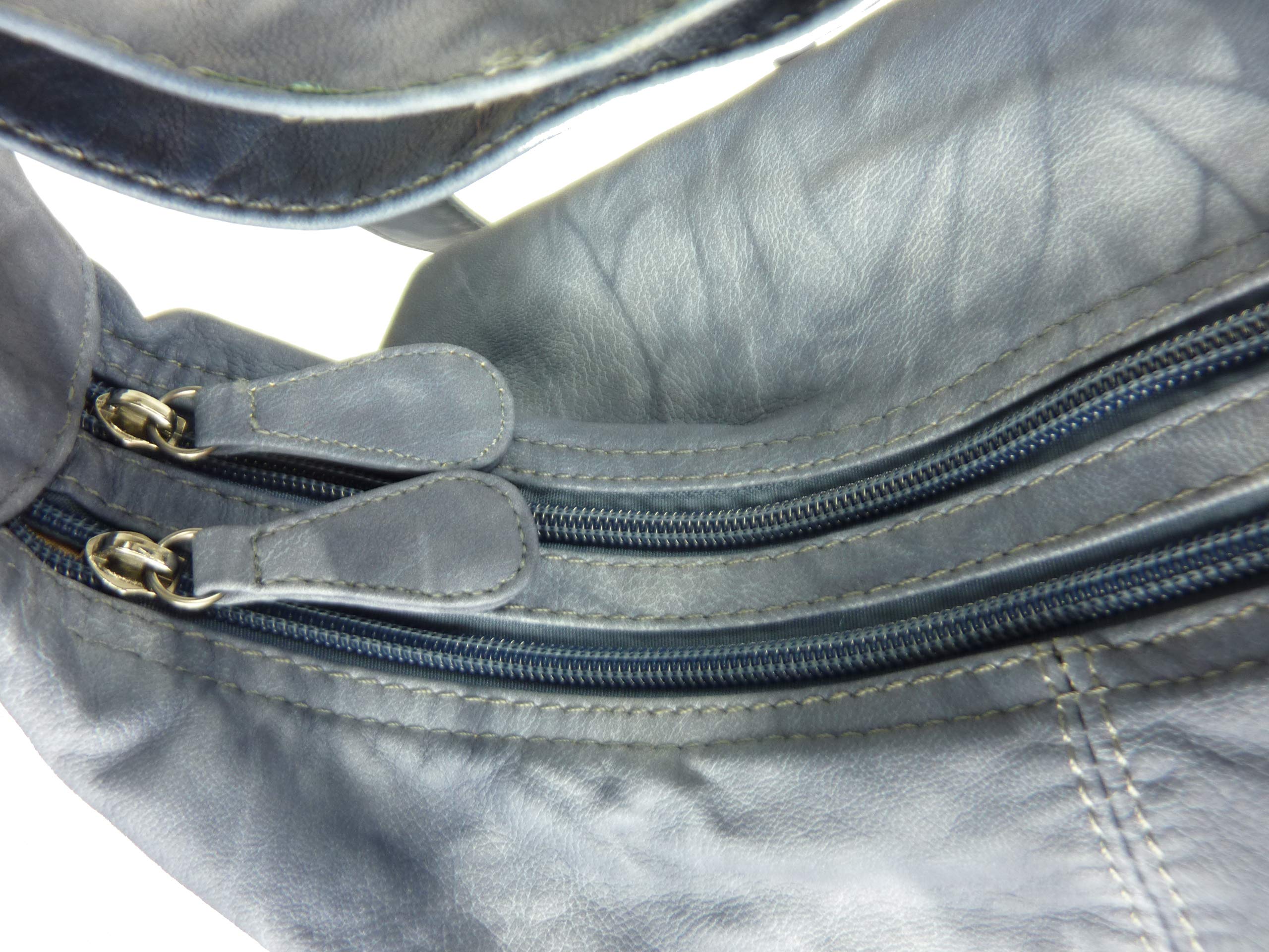 Rucksacktasche I 2in1 Damen Rucksack und Handtasche in Einem I Schultertasche einfarbig uni und batik I Damen-Tasche sportlich & leger (jeansblau blau)