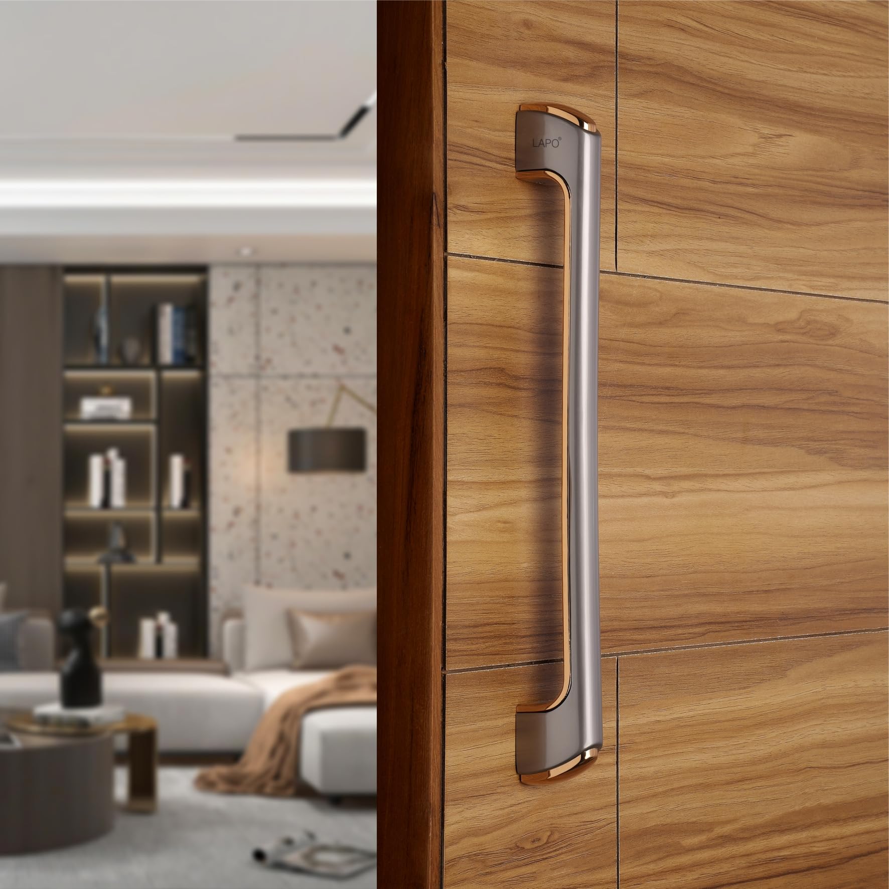 LAPO Zinc Door Handles For Main Door | Main Door Handle | Wooden & Glass Door Handle | Door Pull Handle-Ldh (12 Inches-Pack Of 1) Rose Gold Finish | 3 Years Warranty (B0971355QC) Amazon Price History, Amazon Price Tracker