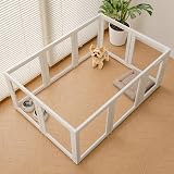 Everfront Clear Acrylic Plastic Dog Playpen Indoor,for Puppy Cat Bunny Pet Pen,Transparent Easy Assemble Foldable Whelping Box Crate Kennel Enclosure Fence for Small & Medium Dogs (60cm Height, 10PCS) - 1
