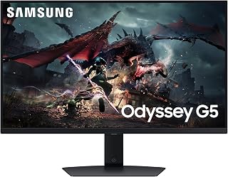 Samsung Odyssey G50D PC-monitor 27 inch 180 Hz, 1 ms, Fast IPS-paneel, QHD-resolutie: 2560 x 1440, AMD FreeSync, Auto Source Switch +, HDR400, verstelbare standaard, DisplayPort, HDMI