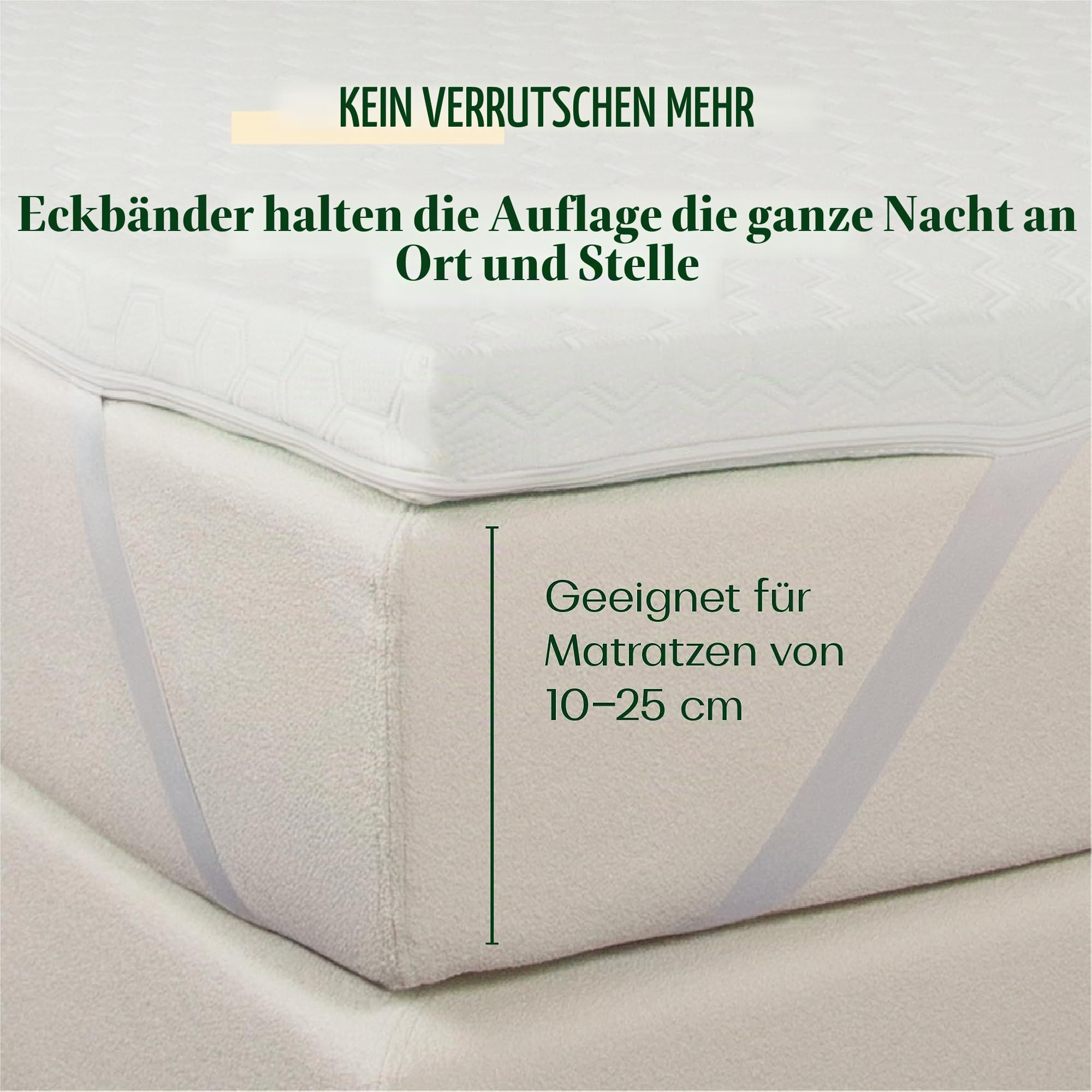 Wendre Kaltschaum Matratzentopper 160x200 – 7 cm, fest H3, Comfort Plus