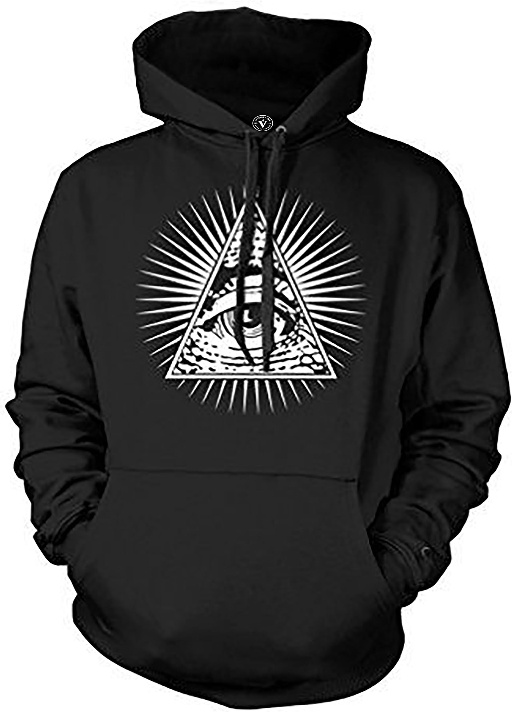 Men's All Seeing Eye Illuminati Hoodie Athletic Secret Society Sports Hooded Sweatshirt