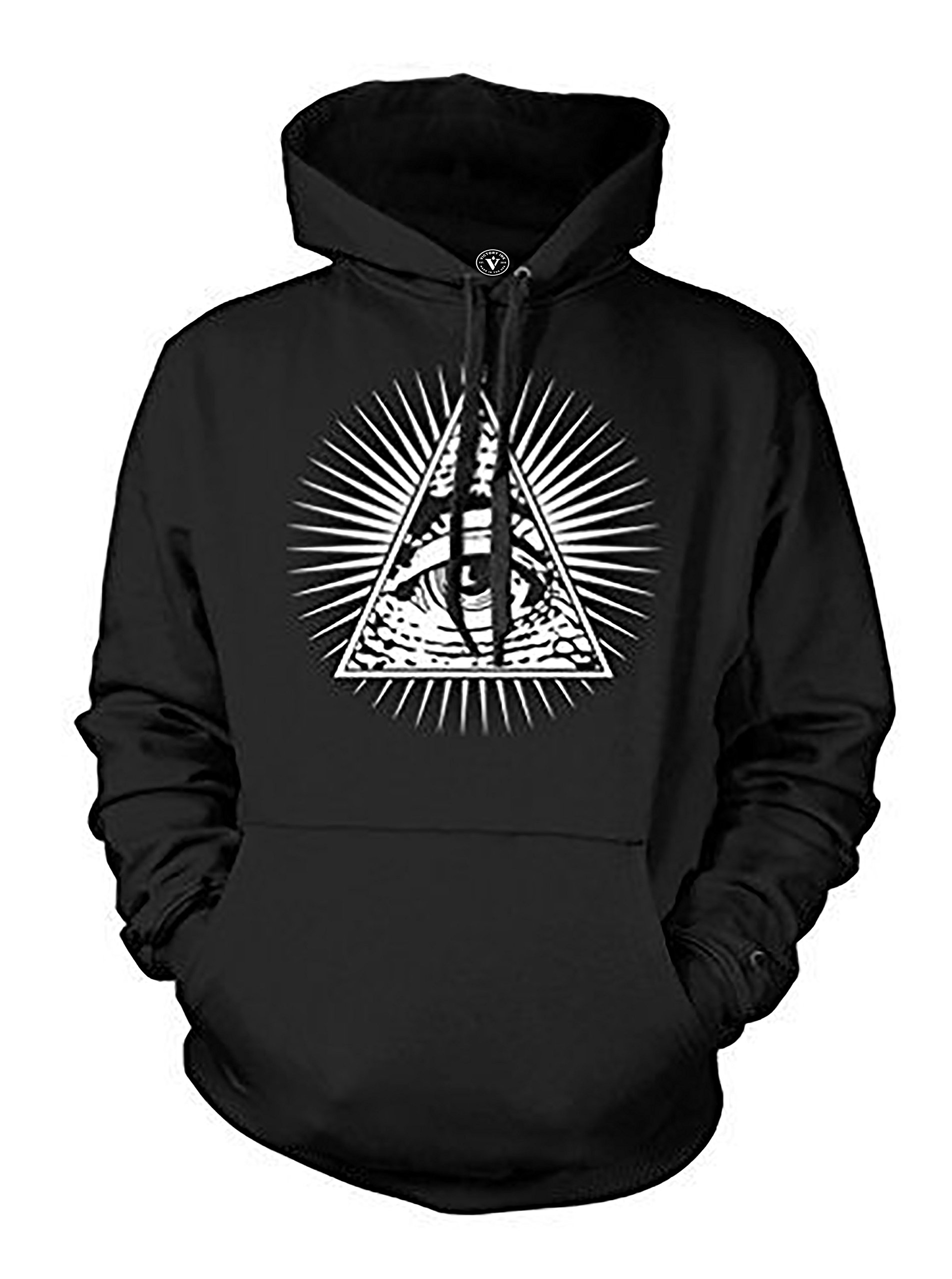 Men's All Seeing Eye Illuminati Hoodie Athletic Secret Society Sports Hooded Sweatshirt