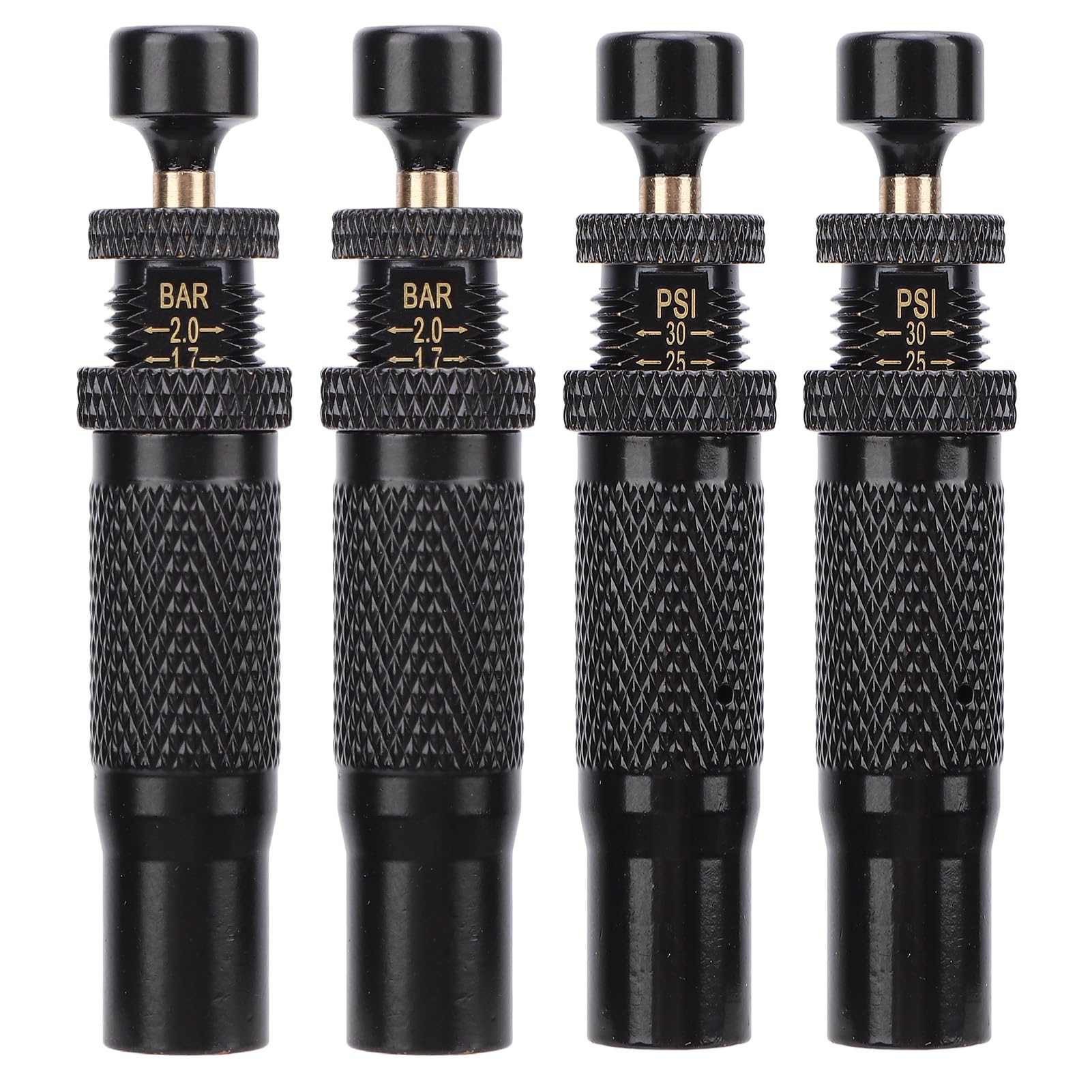 Kit de Válvula Desinfladora de Neumáticos, Parada Automática Ajustable, Material de Latón Todoterreno 4x4, 4 Uds.