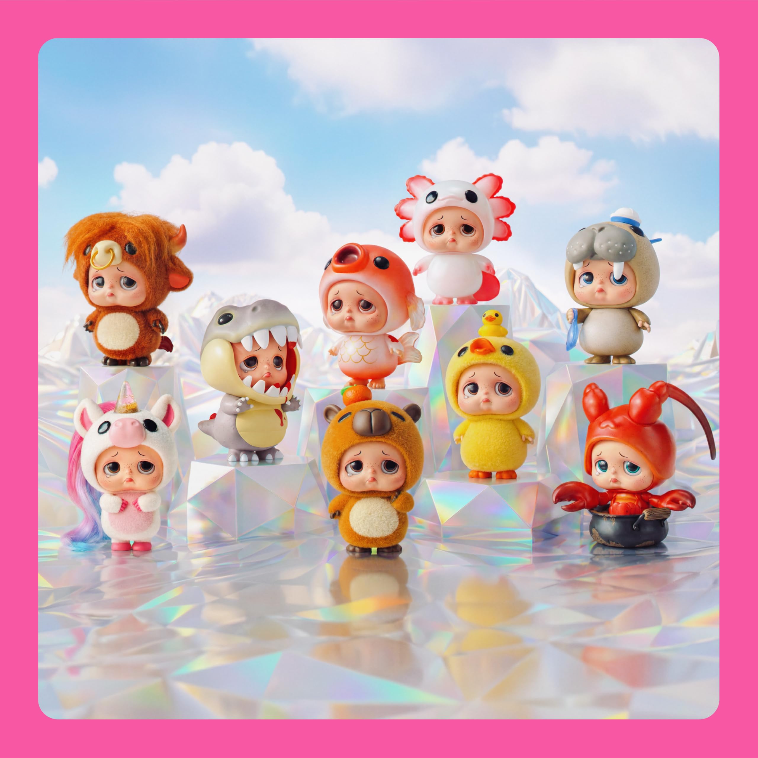 STARBOX Sad Baby Animals Series 1 – Blindbox-Sammelfigur (8 Pack), liebenswerte Tiercharaktere mit emotionalem Gesichtsausdruck, Überraschungs- und Sammelspielzeug für Kinder ab 3 Jahren