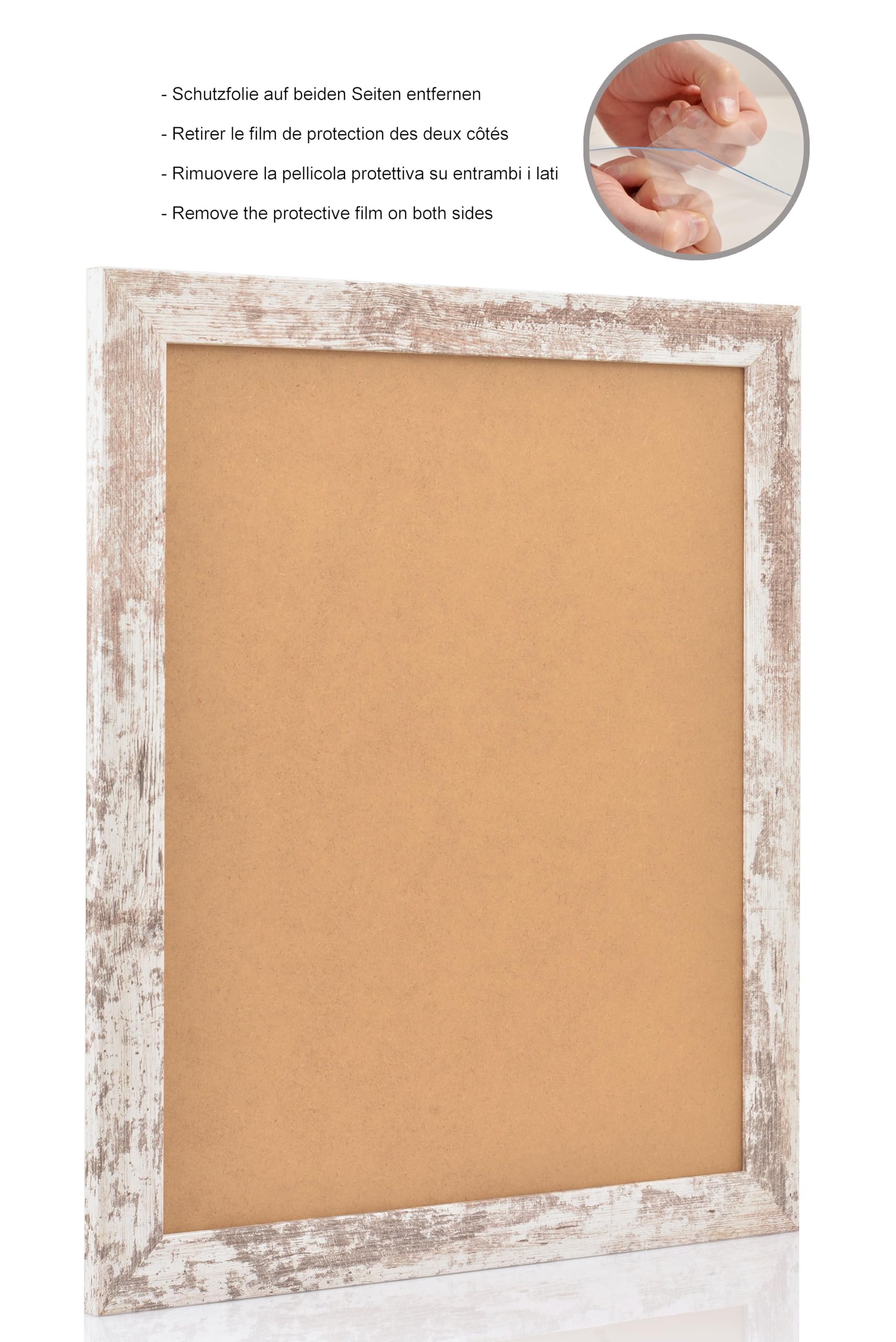 Bilderrahmen 'Reno' | Größe: 70x90cm | Farbe: Vintage | 40 mm starke Rahmen-Breite