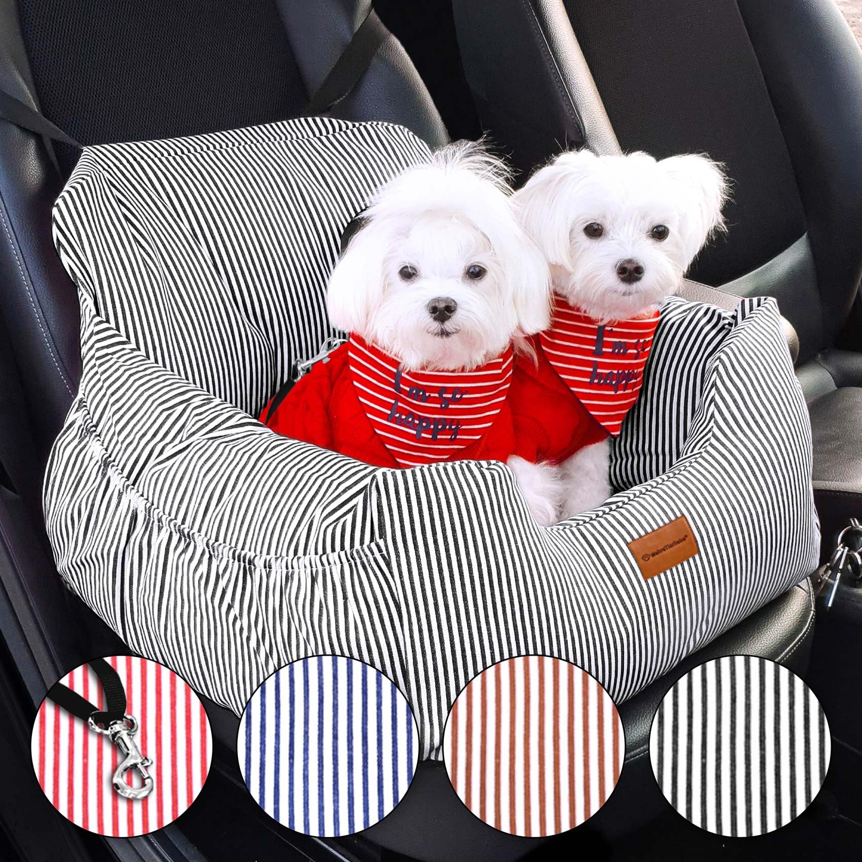 Wahre Tierliebe Hunde Autositz Fluffy – Waschbarer Hundesitz Mit Sicherheitsgurt Für Kleine Bis Große Hunde