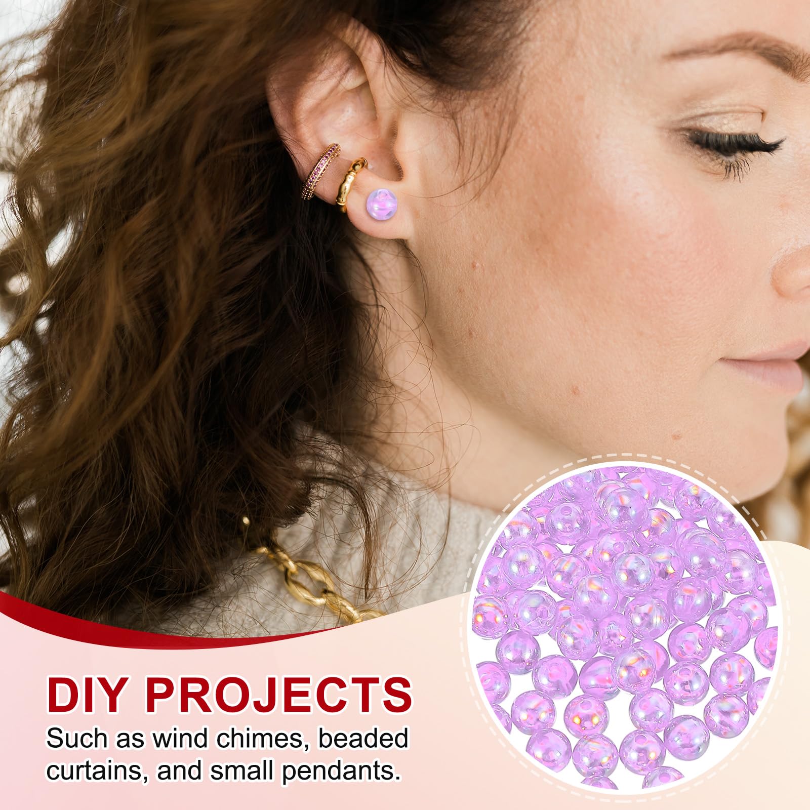 PATIKIL 8 mm Acrylic Round Beads - Image 4