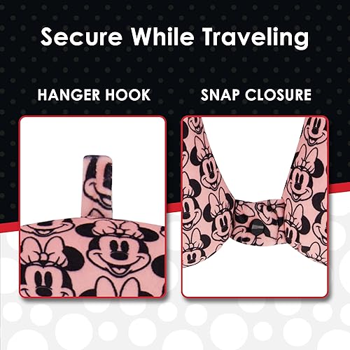 Miniatura 4 de FUL Disney Minnie Mouse Almohada de viaje para el cuello para avión, coche y oficina, cómoda y transpirable, color rubor