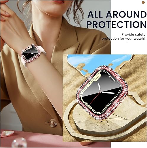 Vista 89 de Tensea Funda protectora de pantalla impermeable para Apple Watch 2 en 1 de 1.575 pulgadas SE 3ª/SE 2ª generación, accesorios SE/Series 6/5/4