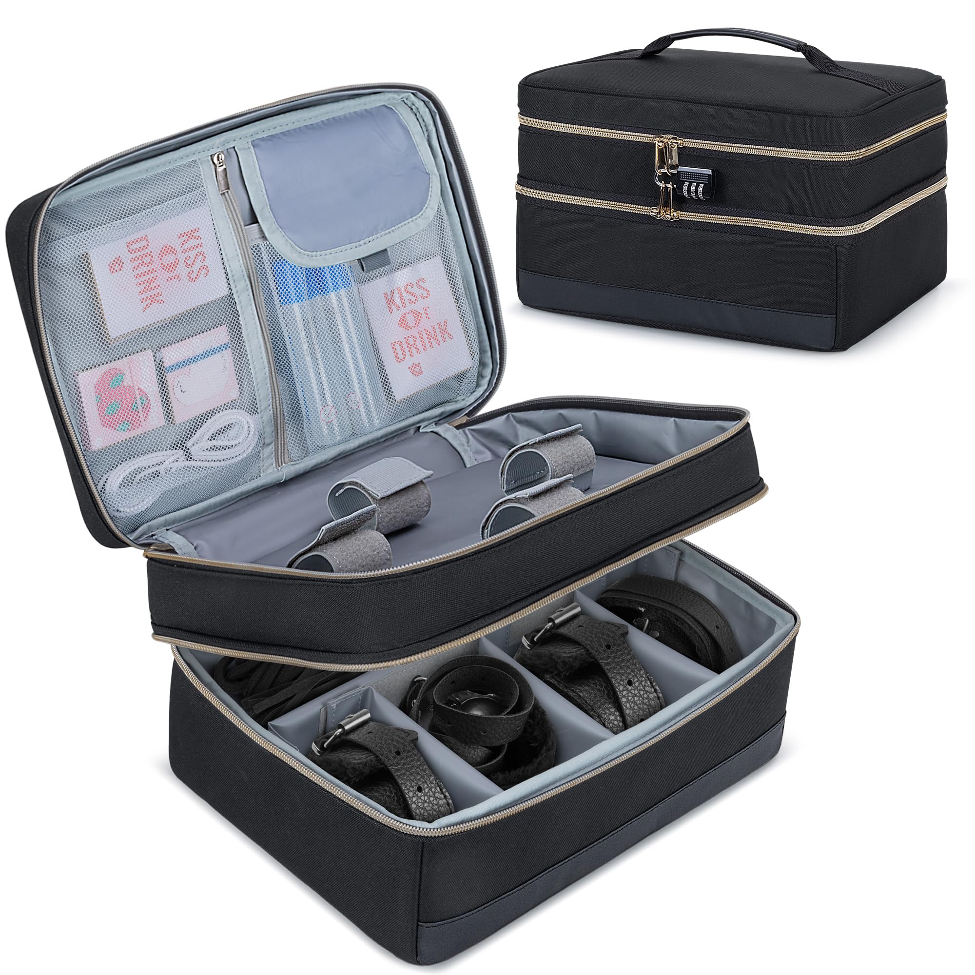 Damero Discreet Bag for Toys, Discreet Lockable Toy Storage Bag, Private Toy Storage Bag Box for Women and Men