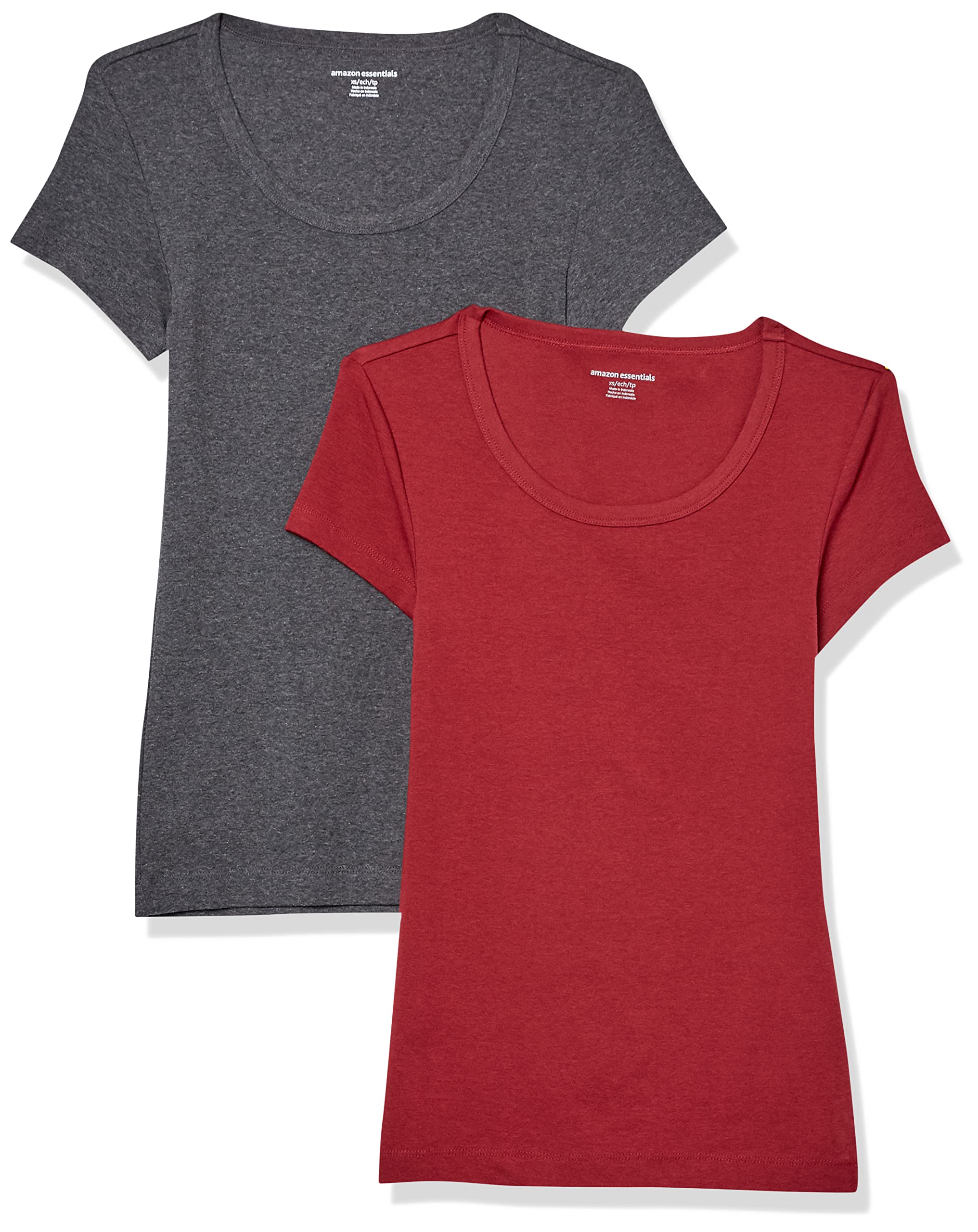 Amazon Essentials Damen Basic U-Ausschnitt T-Shirt mit Flügelärmeln aus Modal-Baumwolle, Schmaler Passform