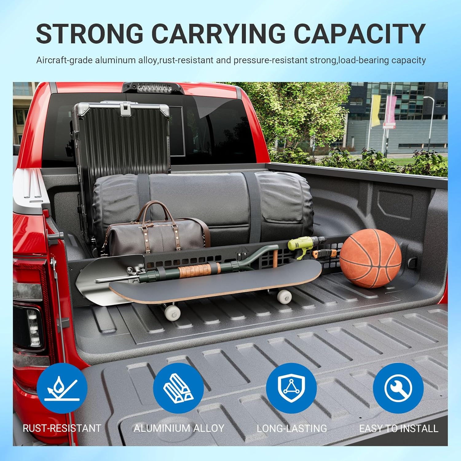 Truck Bed Divider Compatible with 2019-2025 Dodge Ram 1500 Cargo Manager Molle Panel Truck Bed Organizer Replacement for 2019-2025 Dodge Ram Accessories