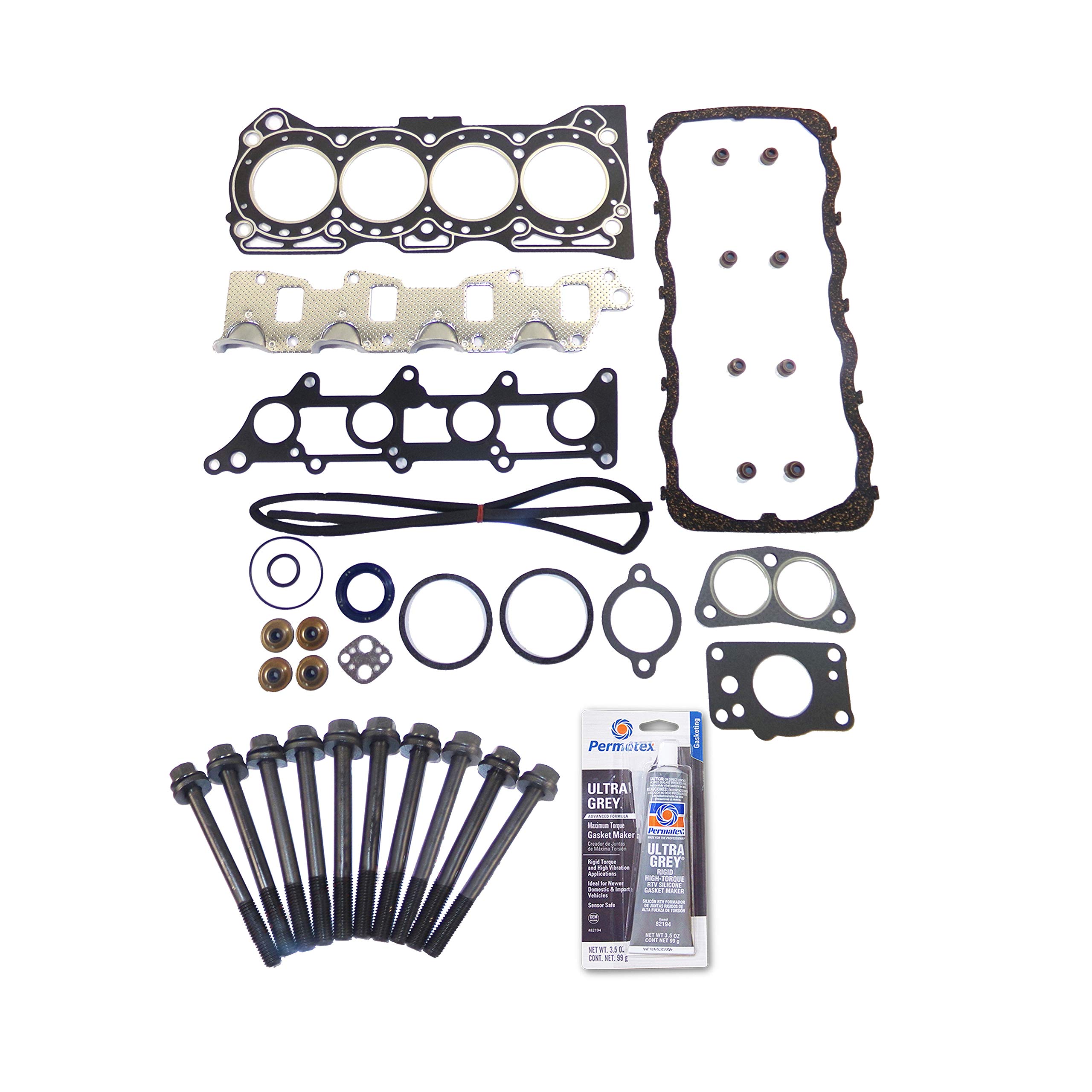 CPWK449 Head Gasket Set Bolt Kit Fits: 89-95 Geo Tracker Suzuki Sidekick 1.6L SOHC 8v G16KC