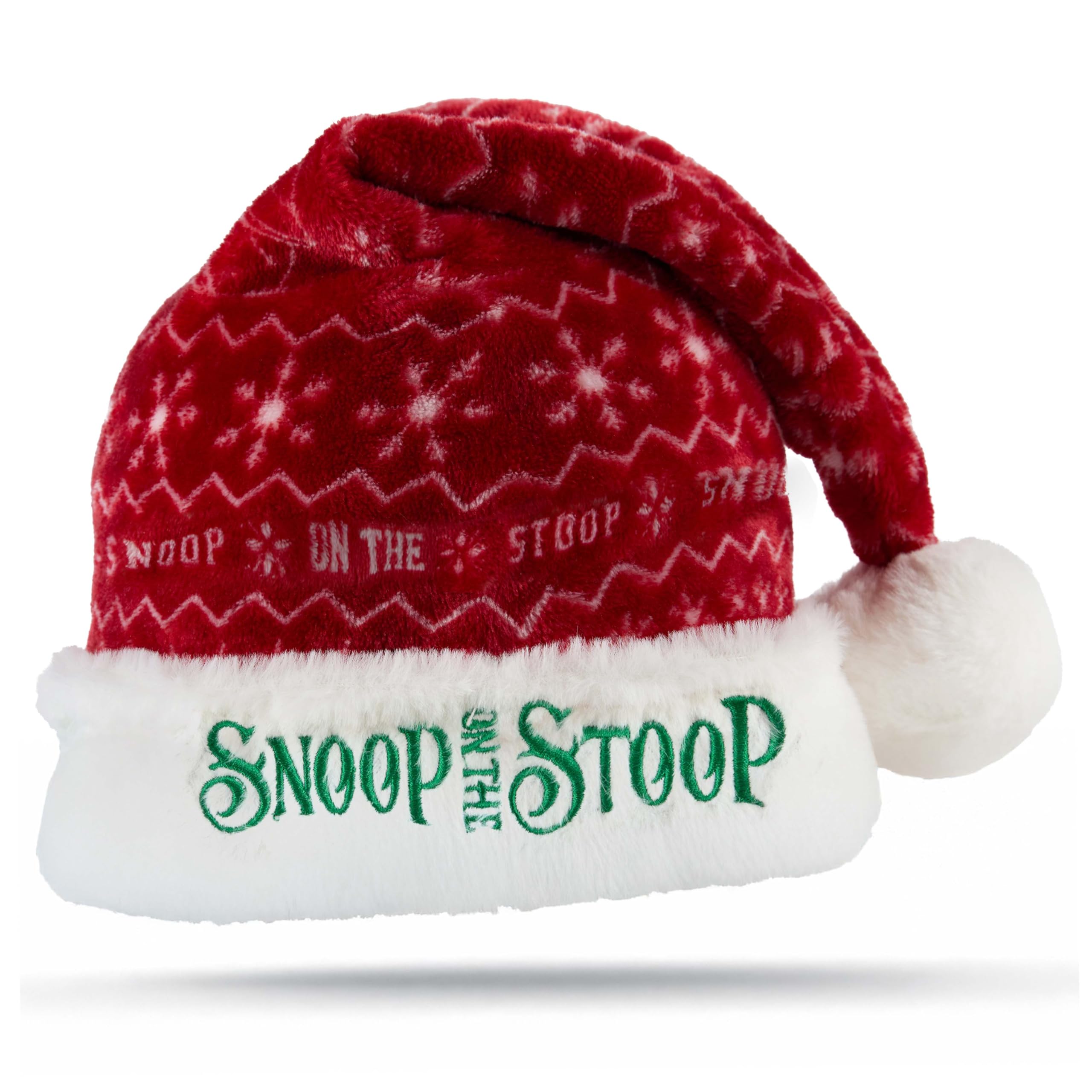 Snoop Dogg Funny Santa Hat Adult – Cool Christmas Hat for Men & Women, Fun Silly Holiday Xmas Snoop on the Stoop Costume, Secret Santa Collectible