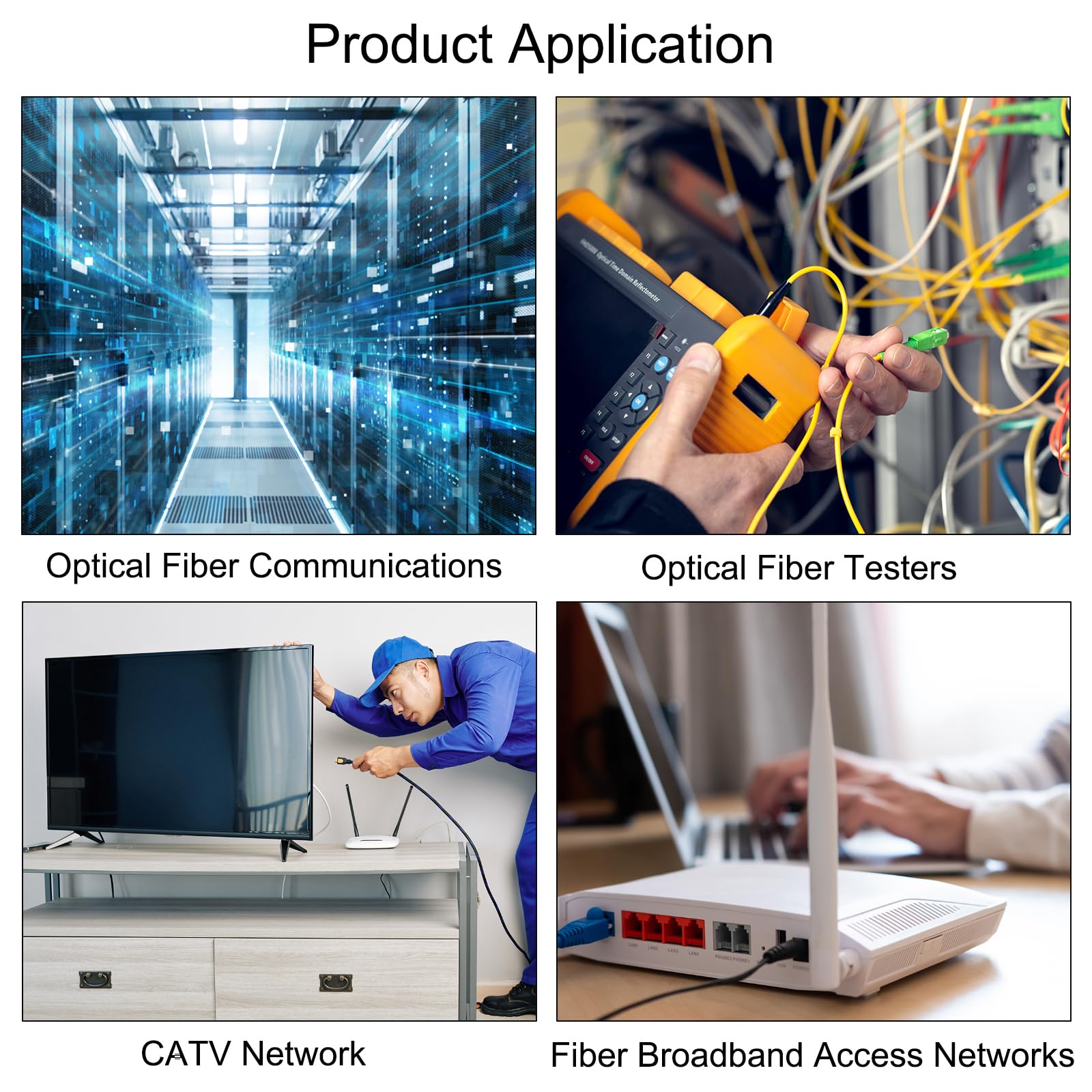 sourcing map Atenuador de fibra SC de 7 dB, SC/APC SM, atenuador fijo de fibra óptica macho a hembra para transmisión óptica, paquete de 5
