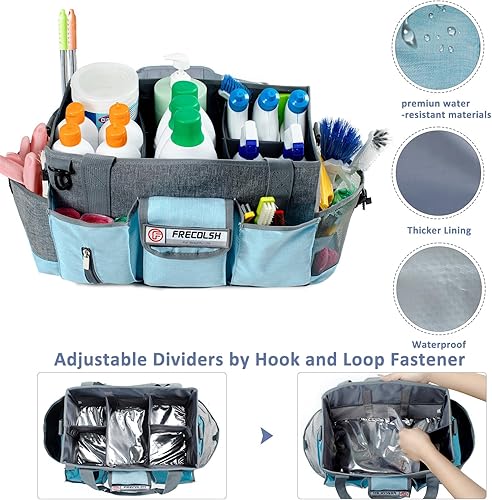 Miniatura 2 de Organizador grande de limpieza para proveedores de limpieza, organizador de almacenamiento de 15 pulgadas para limpieza de la casa, bolsa