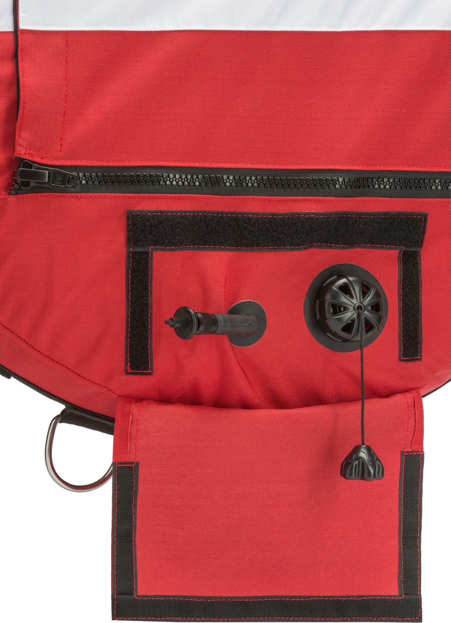 Cressi Freediving Buoy - Boa Gonfiabile Unisex di Segnalazione dedicata all’ Apnea e Immersioni Libere, Nuoto, attività Acquatiche, Grande visibilità, Rosso/Bianco, Taglia Unica