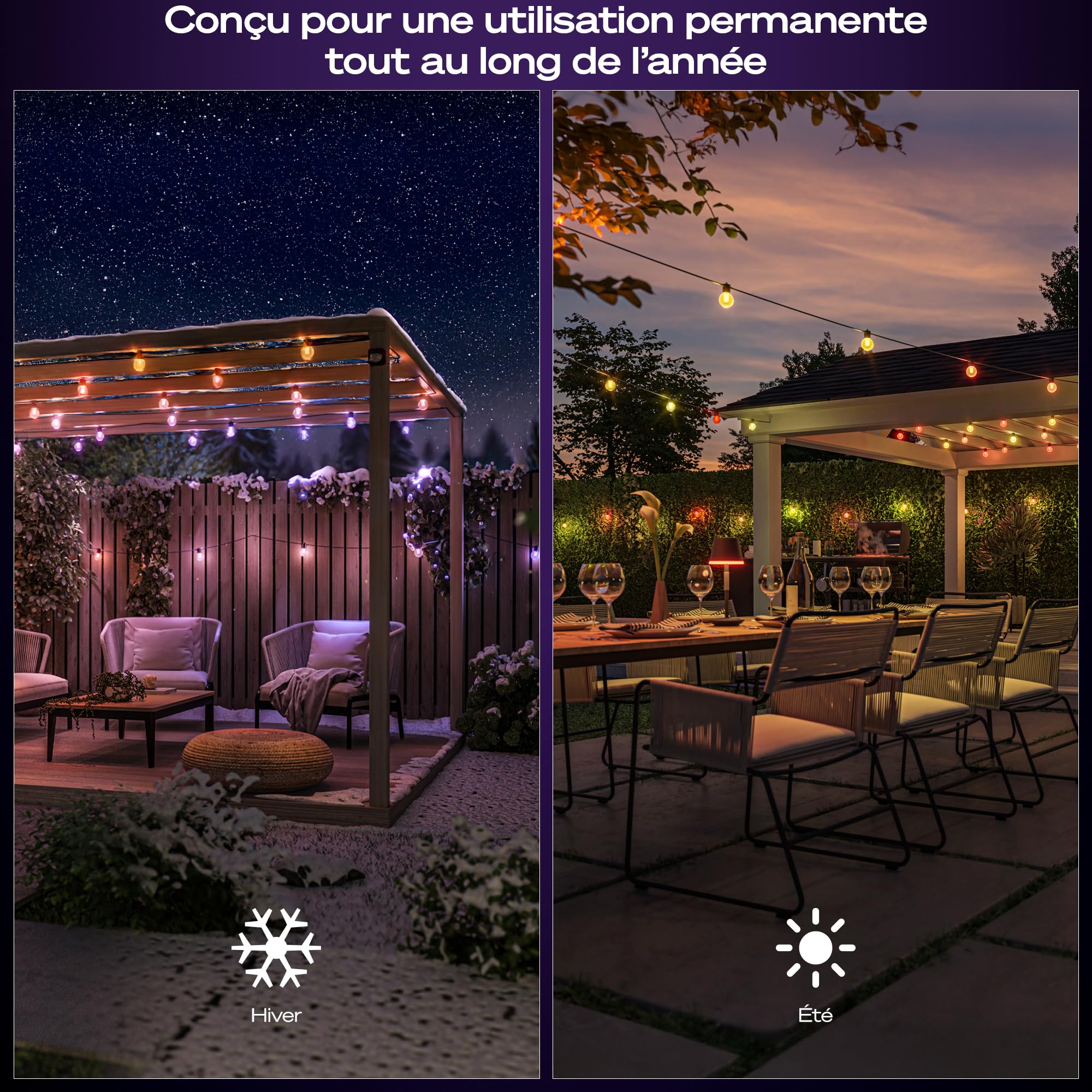 Philips Hue Festavia Globe, Guirlande Lumineuse LED, 30 Ampoules, 21m