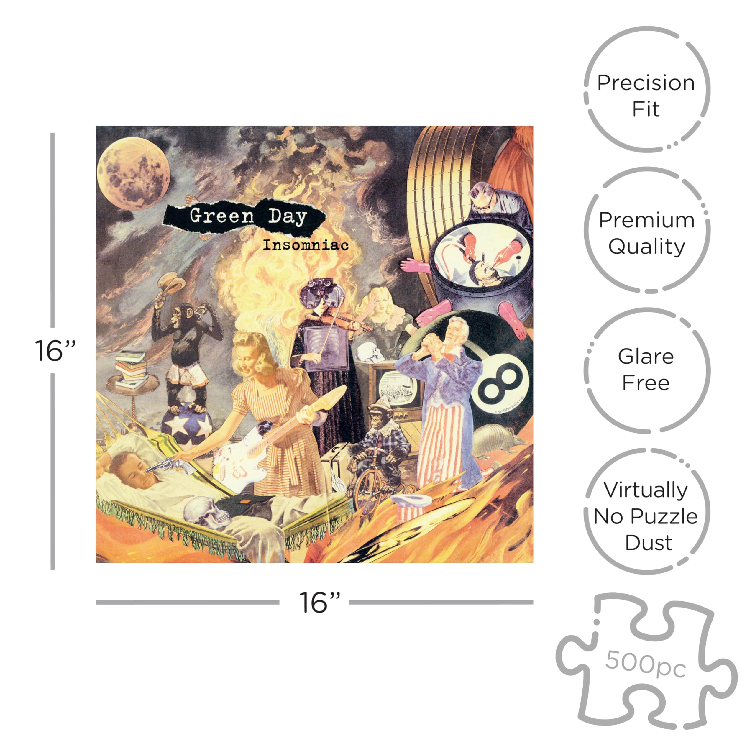 Amazon.com: Green Day Insomniac (500 Piece Jigsaw Puzzle) : Green