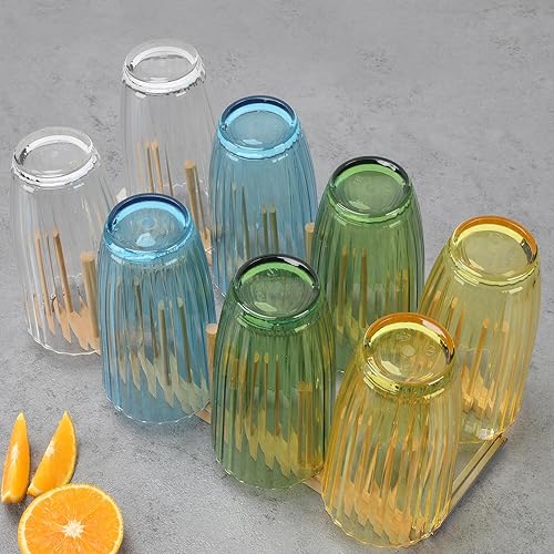 Miniatura 7 de Vasos de plástico acrílico transparente Highball  Vasos de plástico reutilizables de 20 onzas (juego de 8)  Apilables  Vasos sin BPA  inastillables