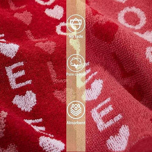 Miniatura 6 de VOOVA &amp; MOVAS Toallas de mano rosas, paquete de 4, 100% algodón suave, (16 x 25 pulgadas), toalla facial decorativa rosa con embalaje de regalo,