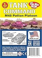 Vista 6 de TimMee - Tanques de juguete para hombres de plástico del ejército, color rosa, WW2, 3 piezas, fabricado en Estados Unidos