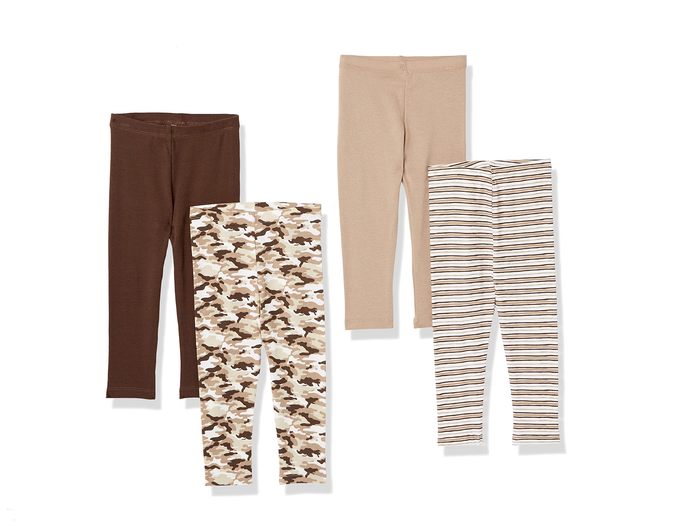 Baby Pants, Toddler Pants 4-Pack 0-6M Brown/Tan