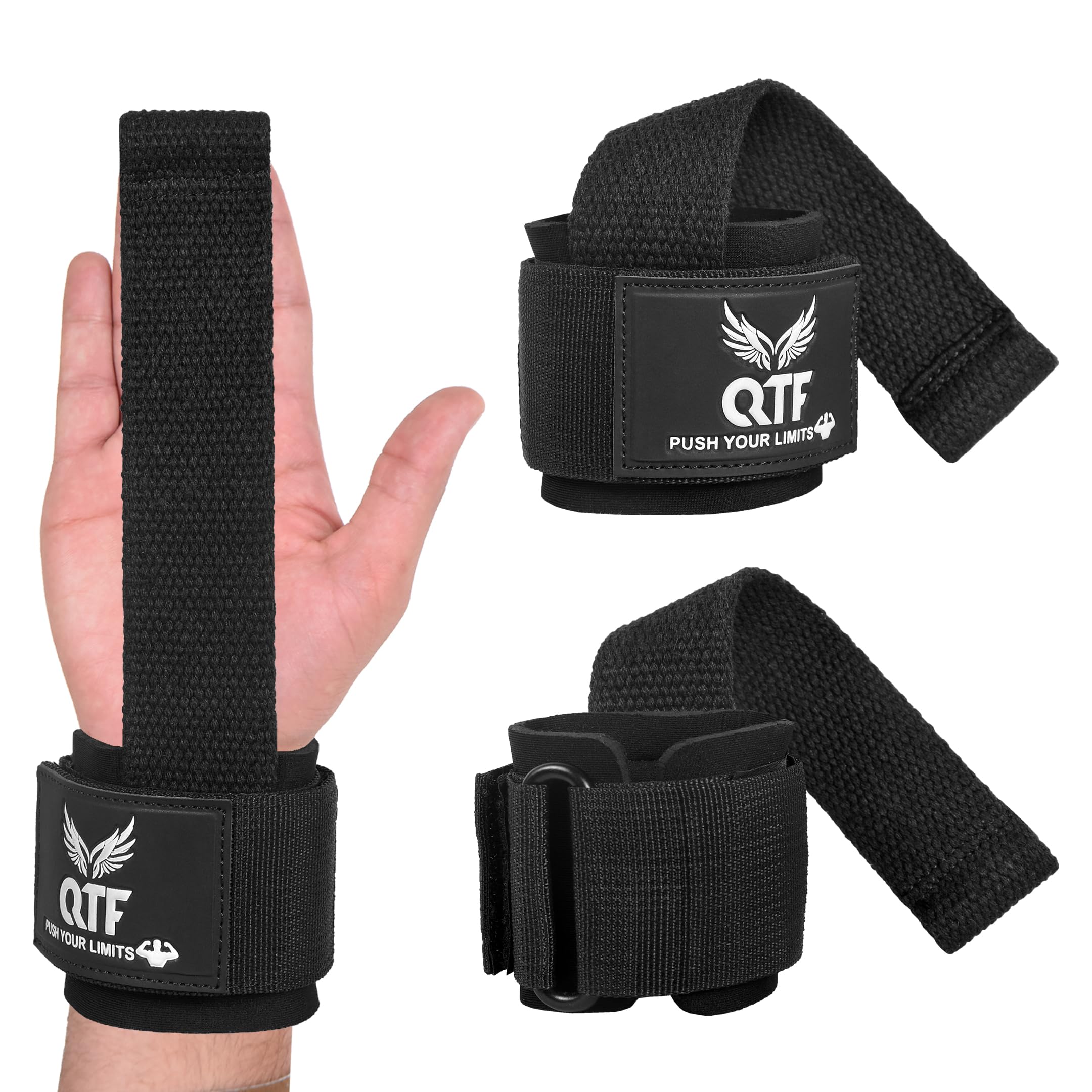 QTF Fasce da polso per sollevamento pesi, supporto per il polso per allenamento, bodybuilding, MMA, powerlifting, allenamento della forza, uomini e donne