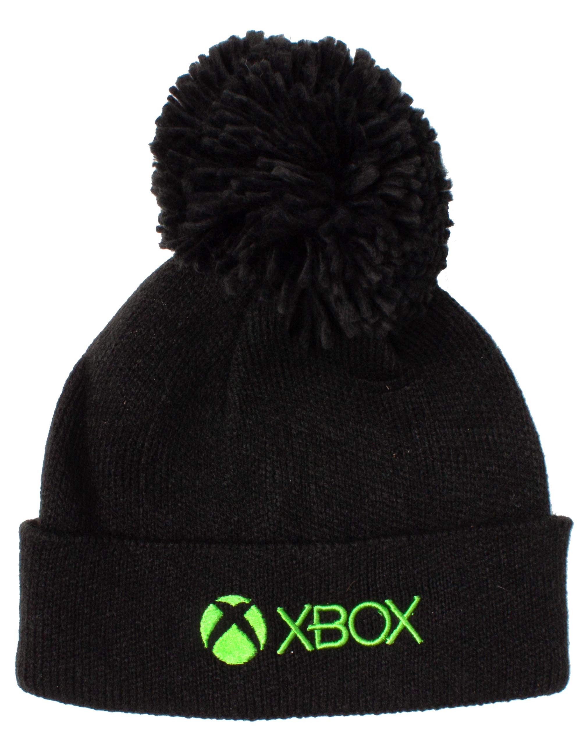 Xbox Kids Bobble Hat | Black Green Beanie Gamer Gift for Boys & Girls | Children Game Merchandise One Size Winter Hat