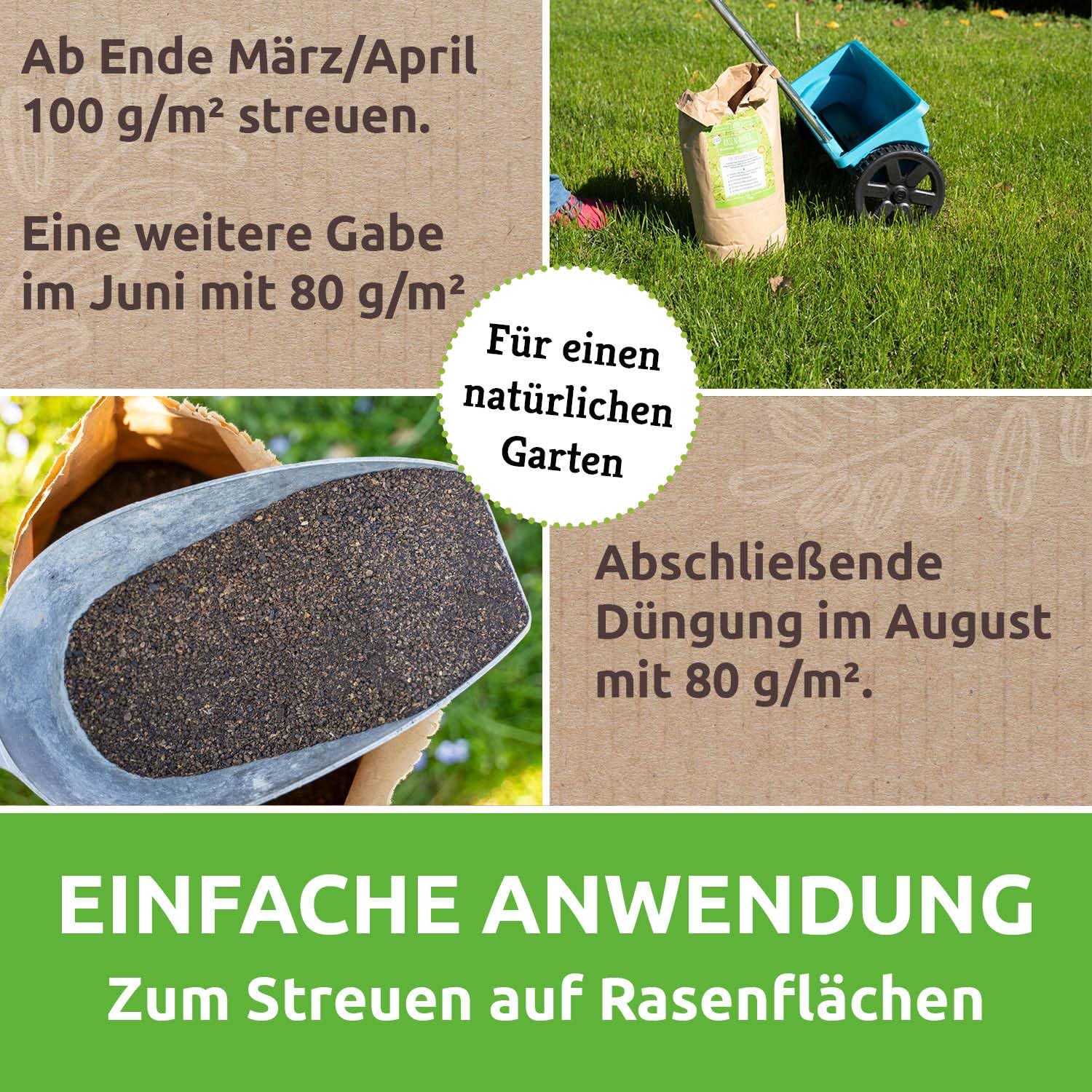 EM-Chiemgau® Rasen-Rainer – Organischer Bio Rasendünger mit Mykorrhiza & Pflanzenkohle – Langzeitdünger für dichten, grünen Rasen – Bodenaktivator mit Effektiven Mikroorganismen – 7 kg