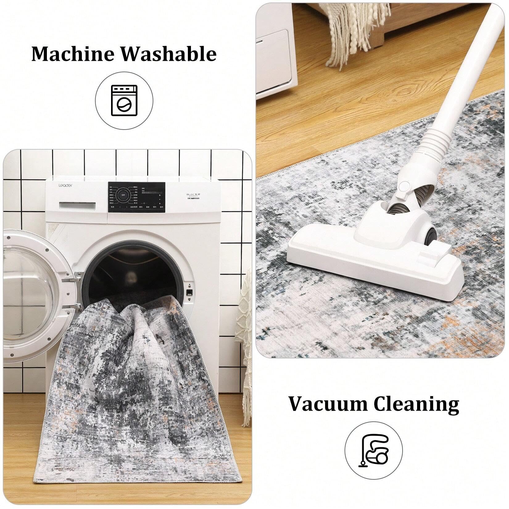 Moderne Flächenteppiche Abstrakter großer maschinenwaschbarer Teppich für Wohnzimmer Flächenteppich Bodenteppich Kurzflorteppich für Schlafzimmer 120 x 180 cm
