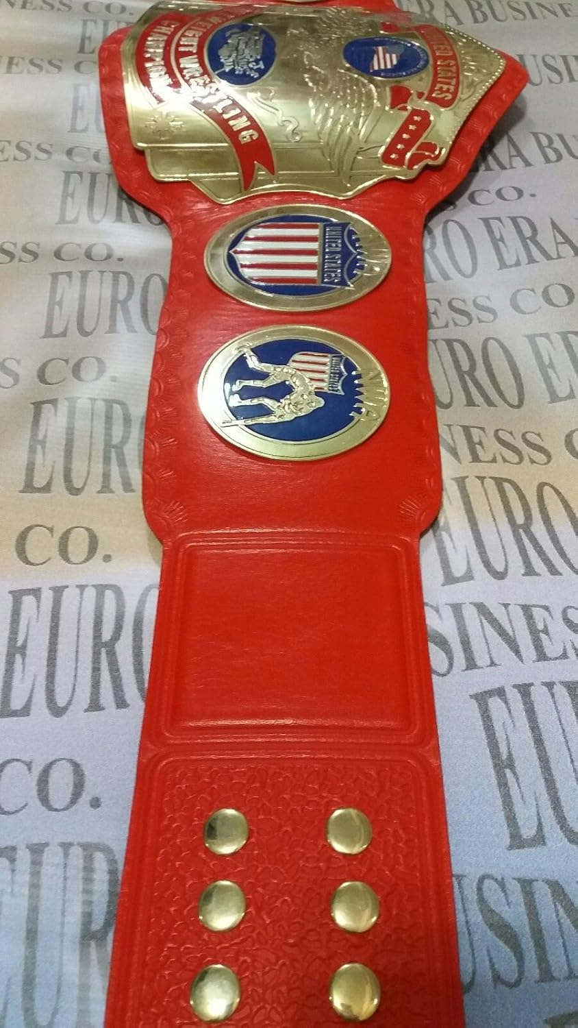 New Replica NWA United States Champion Belt Adult Size, Metal Plates & Bag