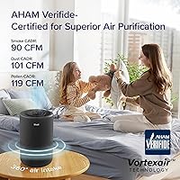 Vista 7 de LEVOIT Purificador de aire para casa dormitorio, control inteligente WiFi Alexa, AHAM VERIFICADO, filtro 3 en 1 con HEPA Modo de Sueño para Negro