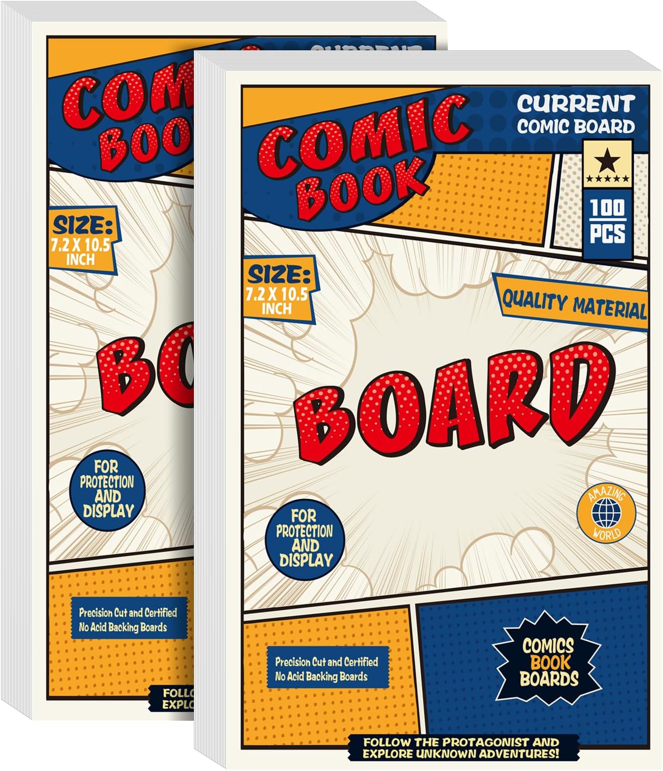 Leffis 200 Comic Book Boards, Current Size Comic Boards