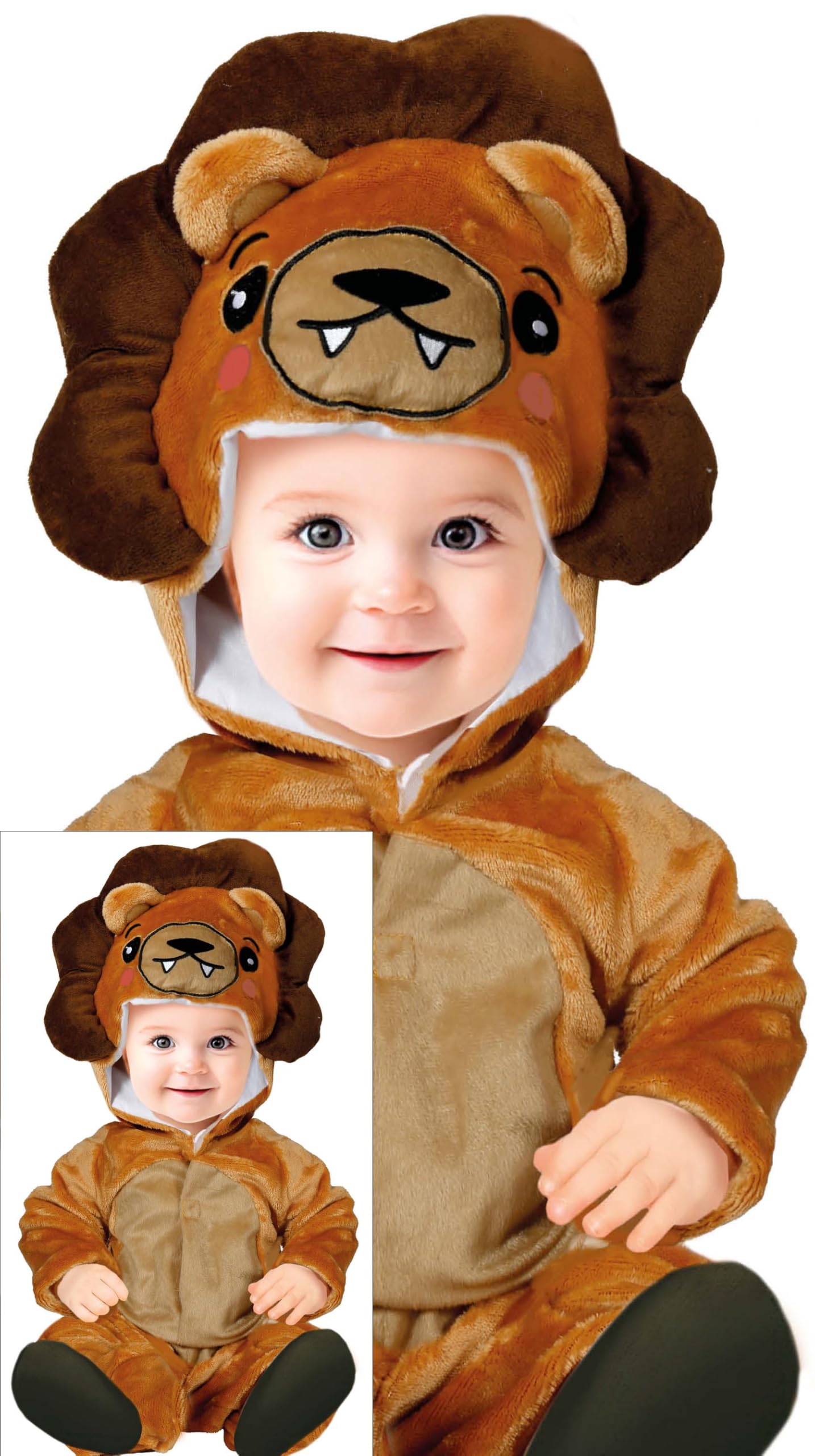 FIESTAS GUIRCA Cute Lion Baby Fancy Dress Costume - Baby Lion Onesie - Toddler Boys Fancy Dress Costume - Baby Boys Age 12-18 Months