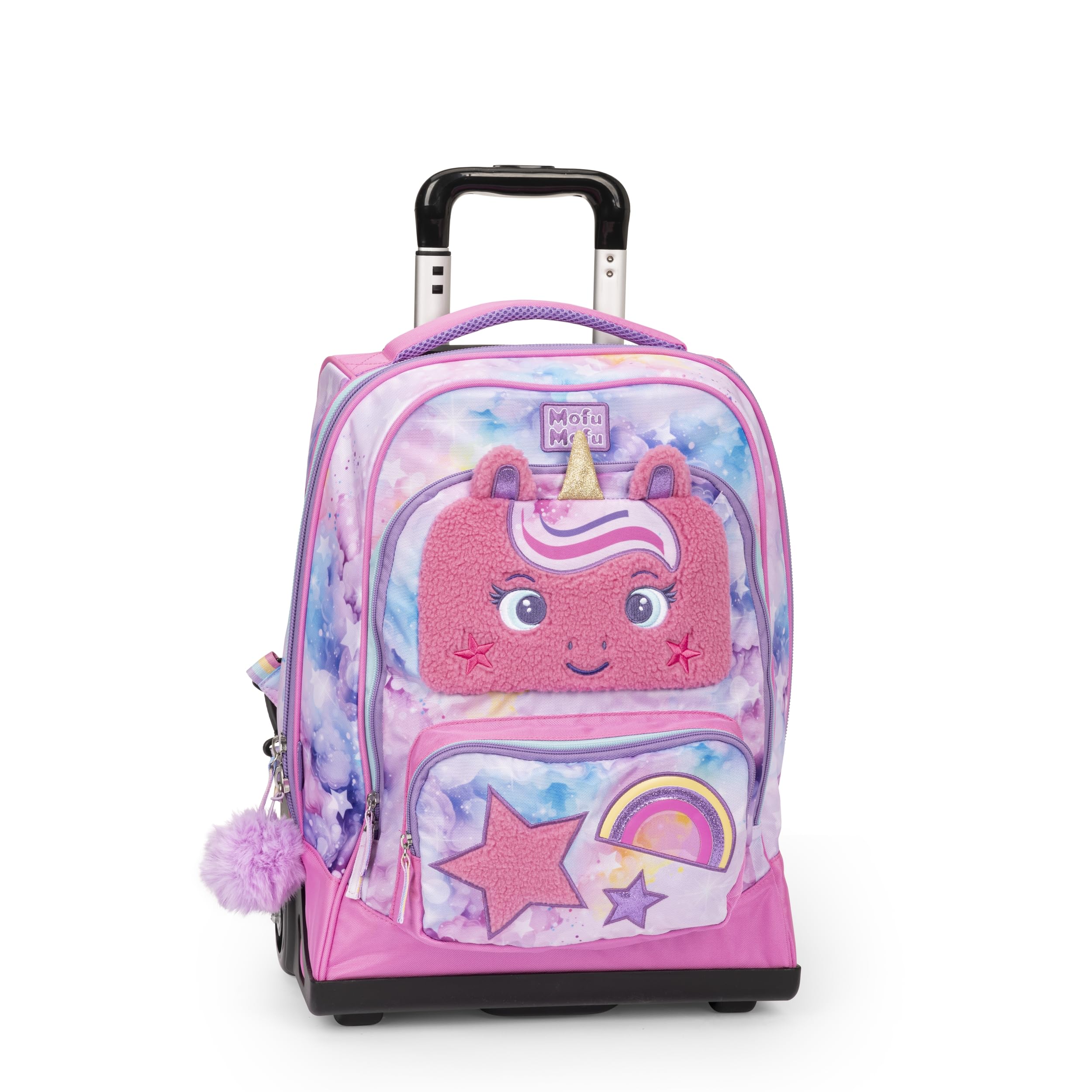 Franco Cosimo Panini Damen Lila Mofu Mofu - Offizieller Schulrucksack Mofu Mofu Mit Verstellbarem Griff, Gepolsterten Und Verstellbaren Schultergurten, Hauptfach Und Fronttasche Mit Reißverschluss, 36 X 47 X 23 Cm,