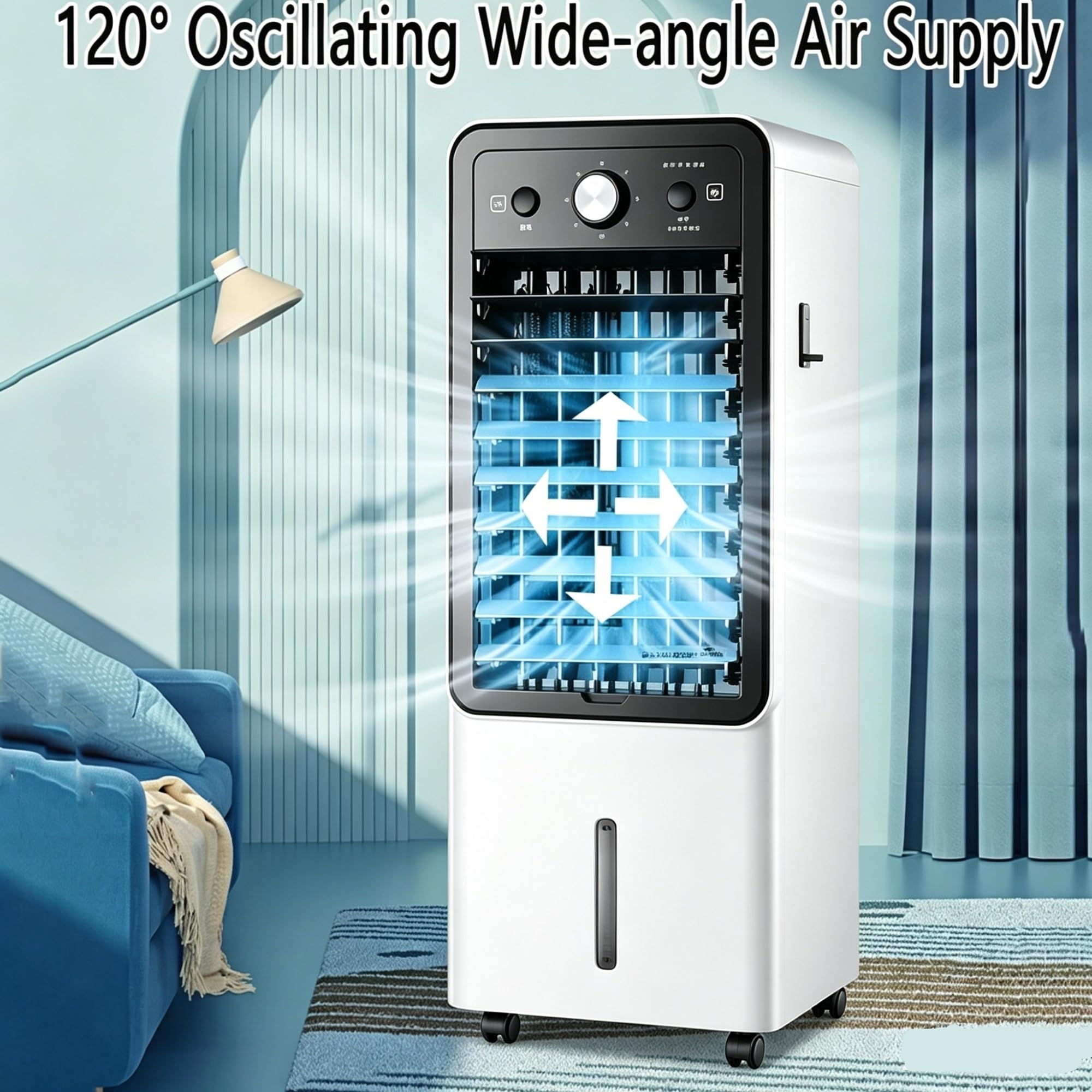 Aire acondicionado portátil con mando a distancia y bomba de calor 4 en 1 con refrigeración calefacción ventilador modo noche enfriador aire con temporizador 12H (versión mecánica)