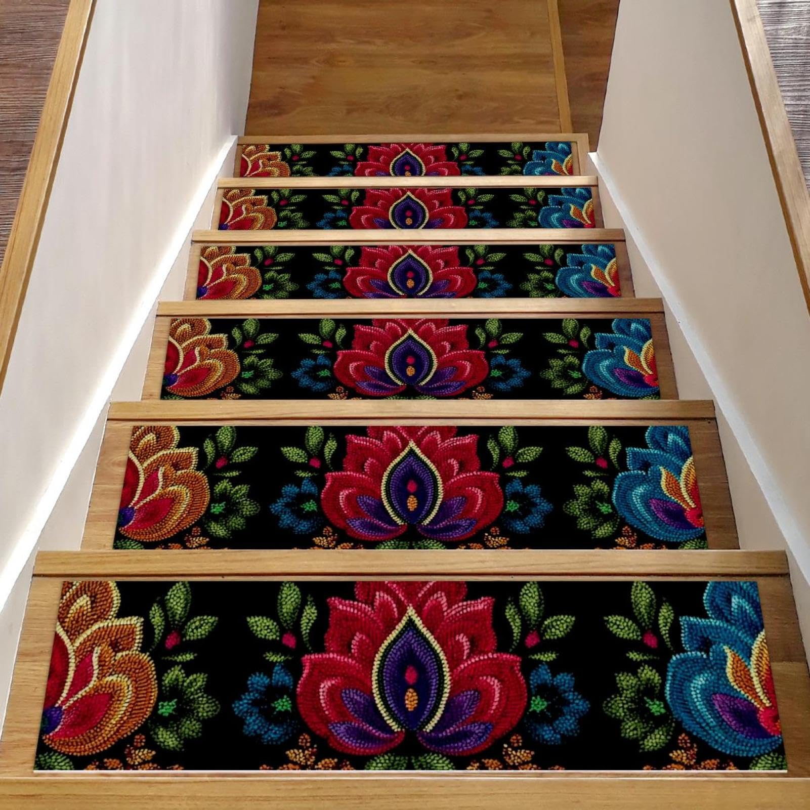 Tapis d'escalier antidérapants bois intérieur 20,3x76,2 cm lot 15