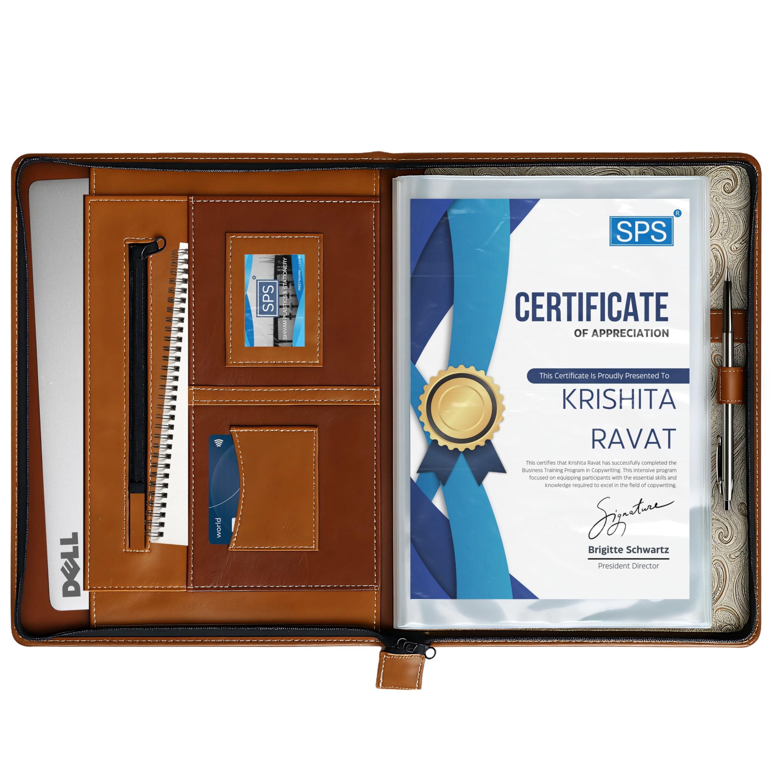 SPS Portfolio Multipurpose Brown File Folders - Image 1