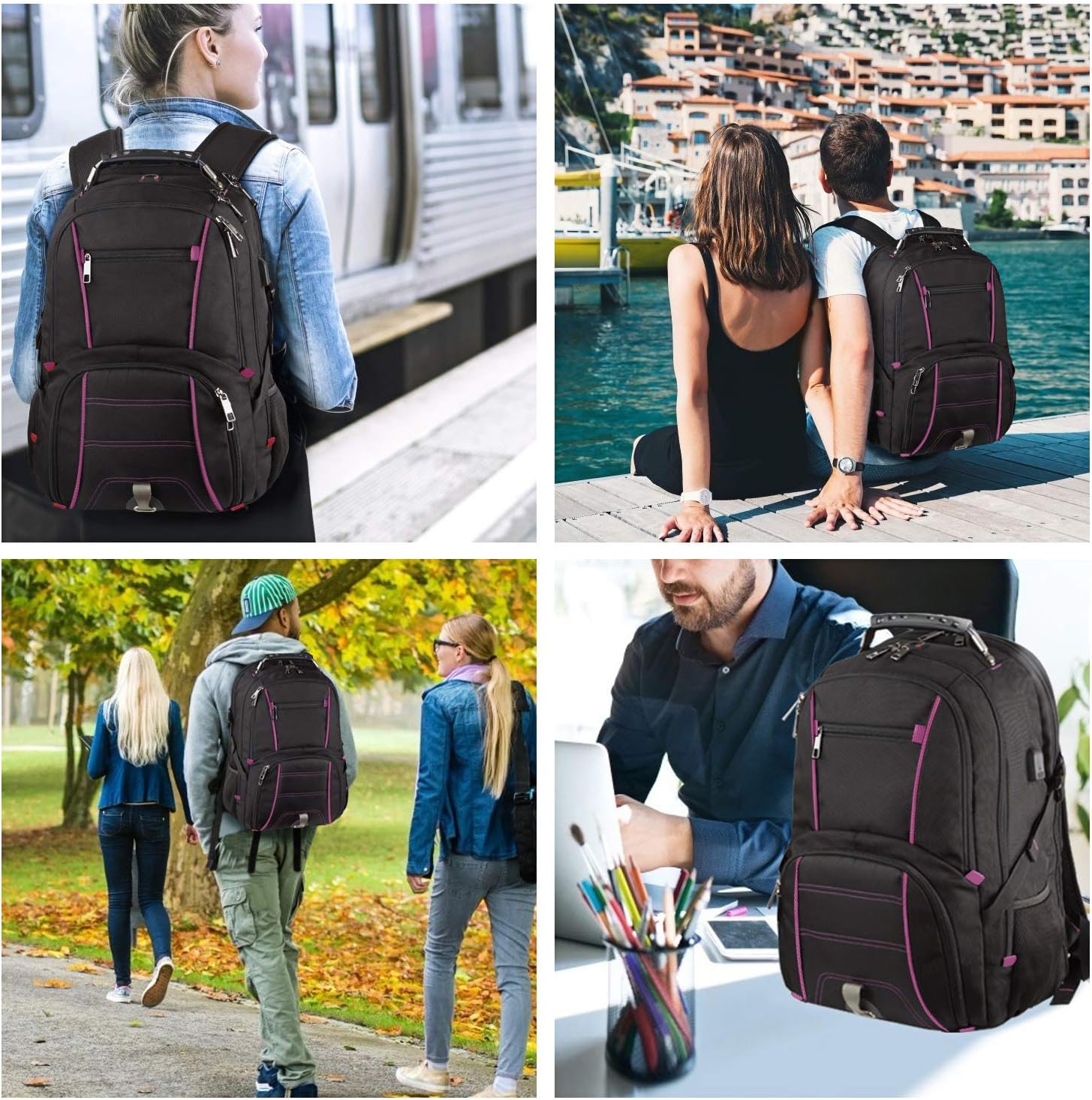 🔥 Hоt Dеаlѕ Extra Large Backpack,TSA Friendly Durable Travel Laptop Computer Backpack for Men Women with USB Charging Port,RFID Water Resistant Big Business College School Bookbag Fits 17.3 Inch Laptops,Purple Lоwеѕt Prісе Extra Large Backpack,TSA Friendly Durable Travel Laptop Computer Backpack for Men Women with USB Charging Port,RFID Water Resistant Big Business College School Bookbag Fits 17.3 Inch Laptops,Purple