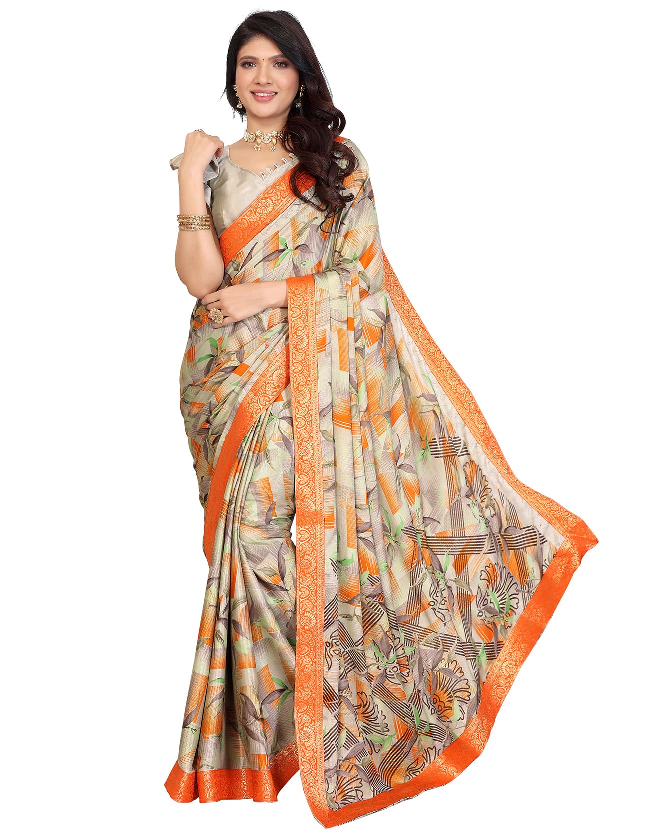 Yashika Mujer Tussar Seda Con Encaje Estampado Sari Sari con Blusa|sari para... - Imagen 11 de 13