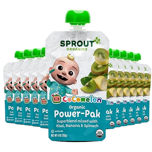 Bolsitas de alimentos infantiles Sprout orgánico, etapa 4