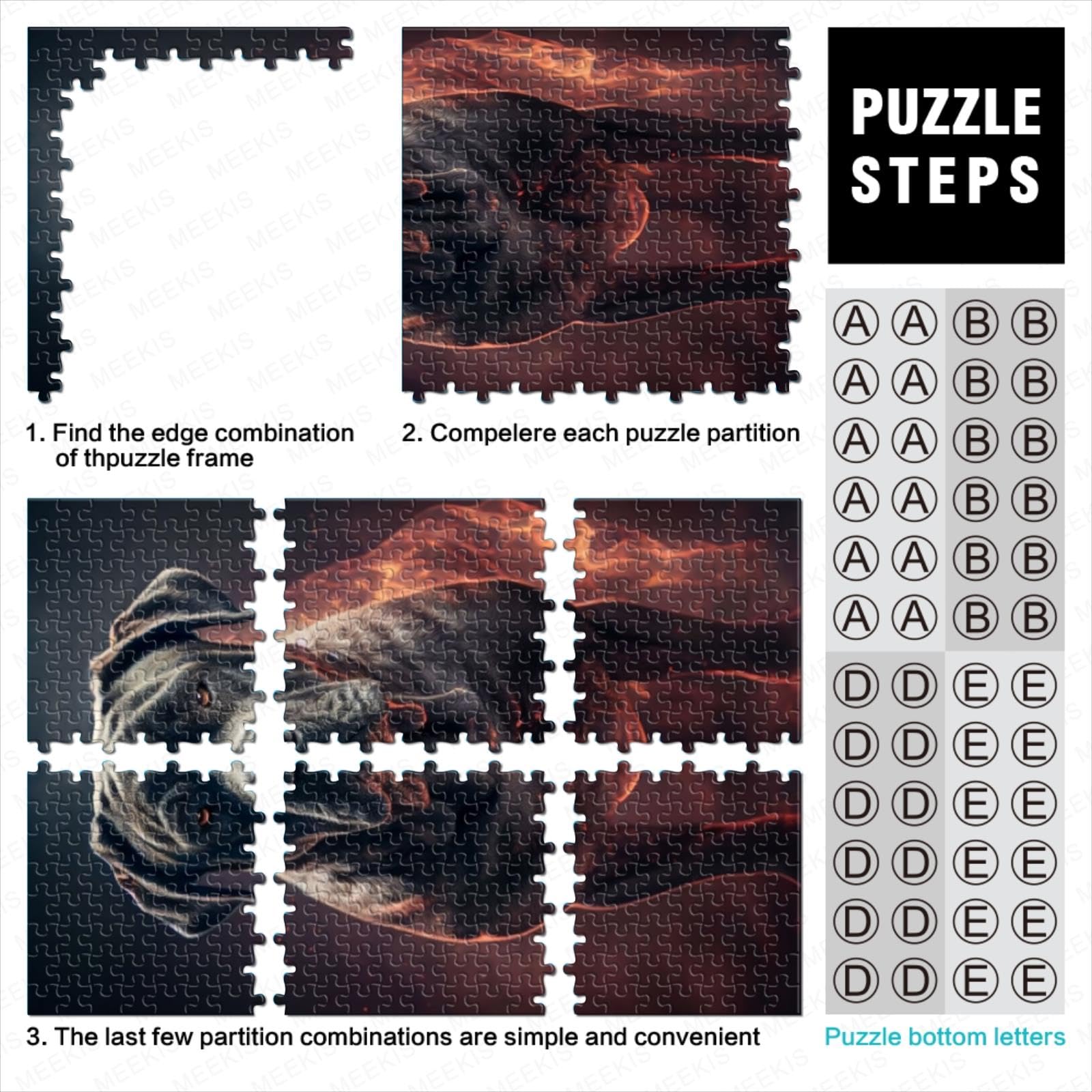 Stile cartone animato di pollo Puzzle da 1000 pezzi per adolescenti