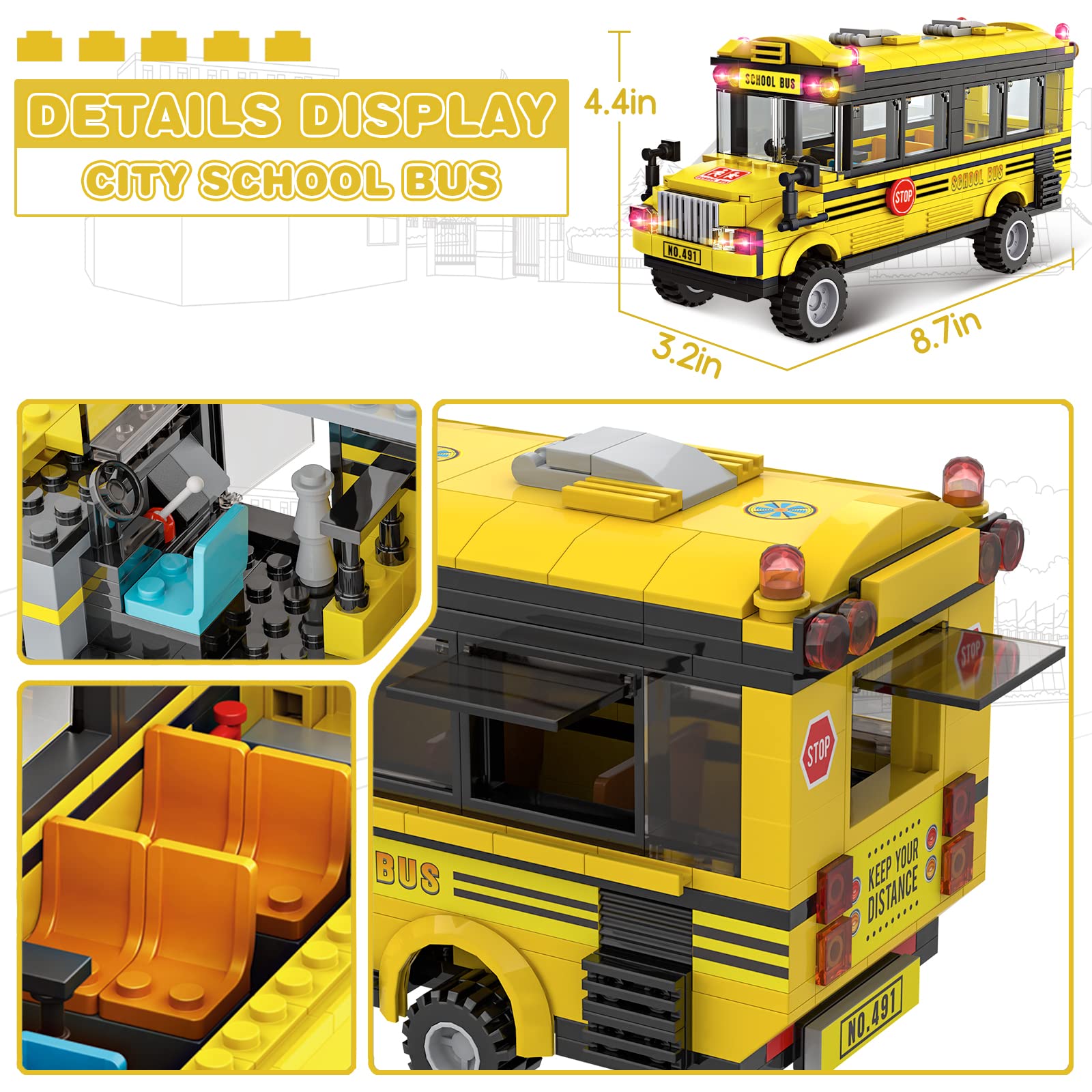 Lego School Bus Directions